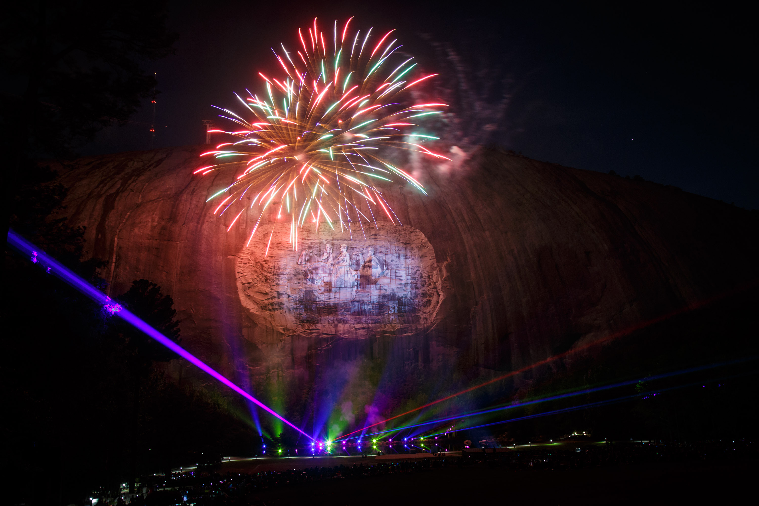 Stone Mountain Laser Light Show Fourth Of July In