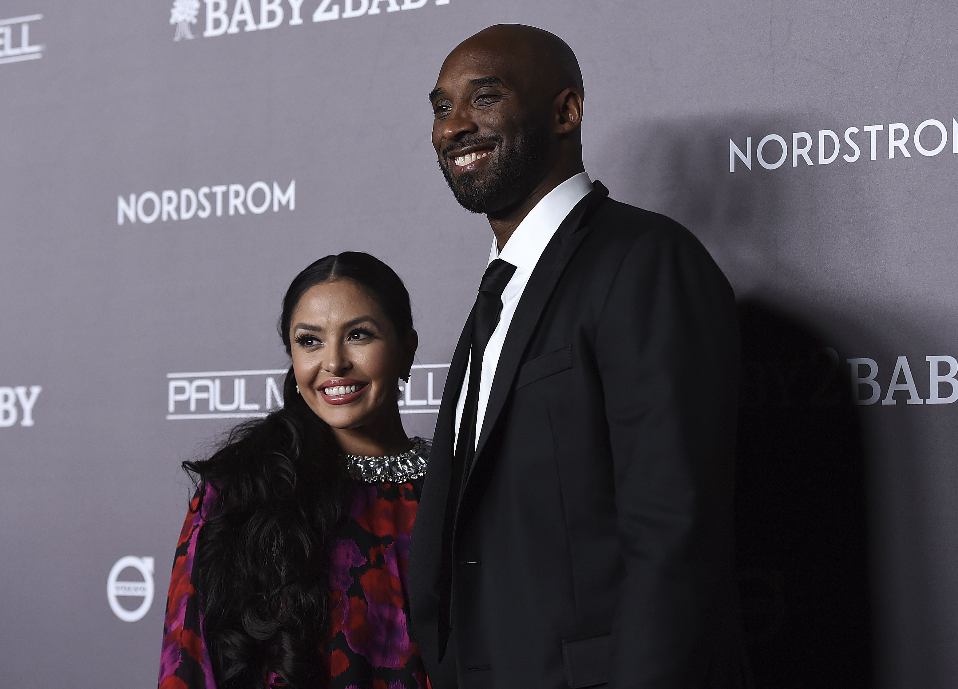 Vanessa Bryant, left, and Kobe Bryant arrive at the 2019 Baby2Baby Gala on Saturday, Nov. 9, 2019, in Culver City, Calif. (Photo by Jordan Strauss/Invision/AP)