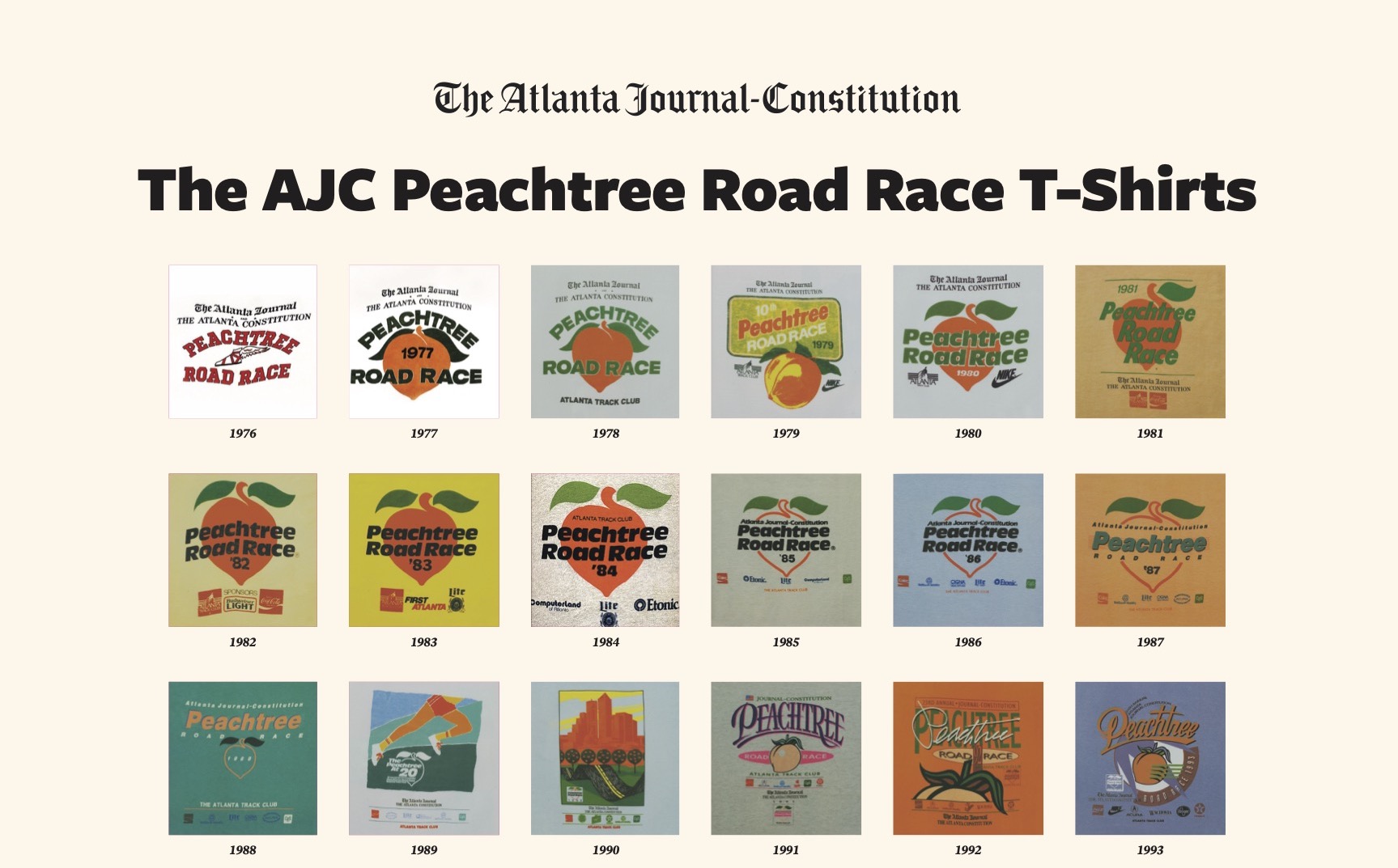 How to 2023 the poster buy Road T-shirt AJC from Race Peachtree