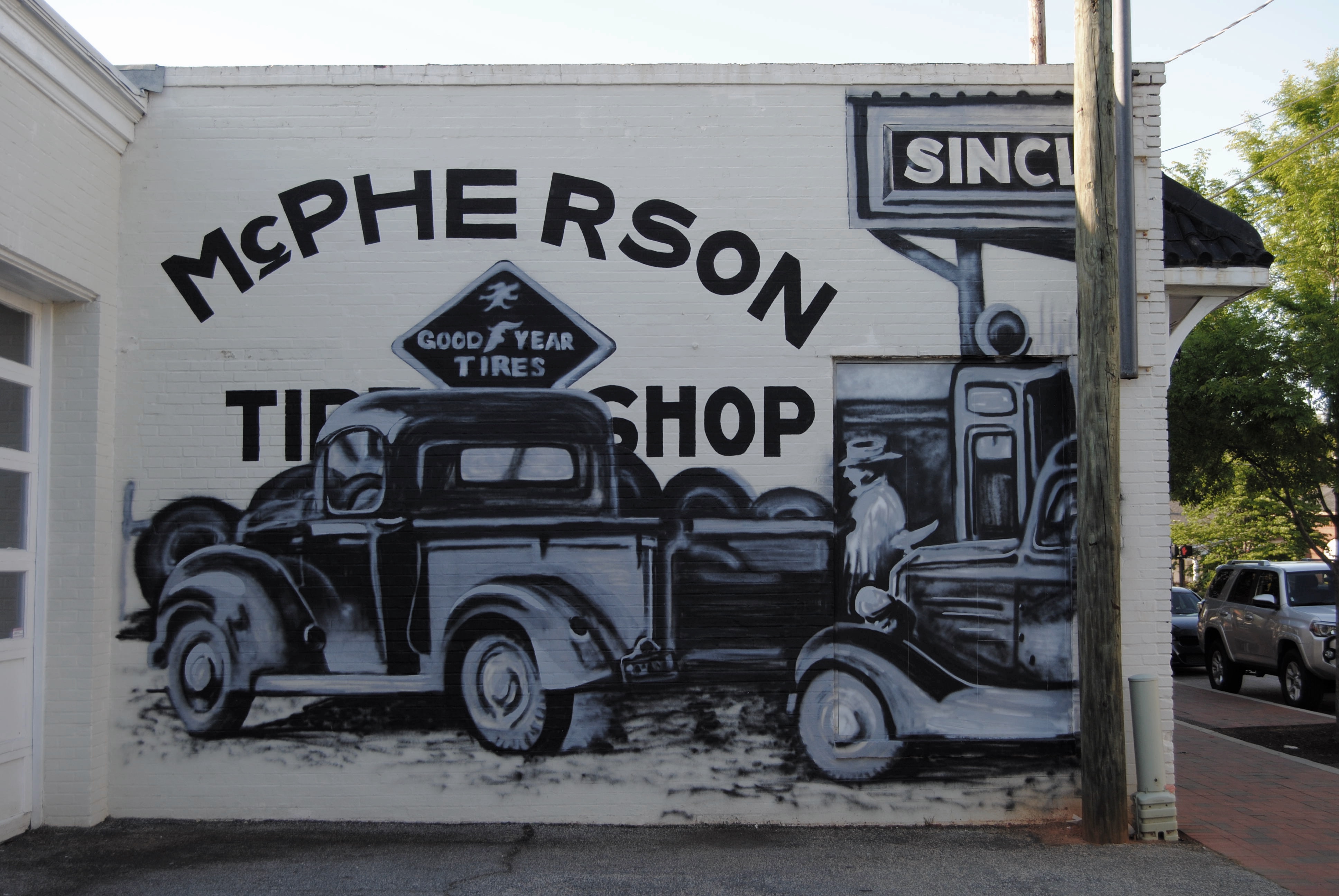 Lindsey O'Shields' "McPherson Tire Shop” is at 135 Church Street.