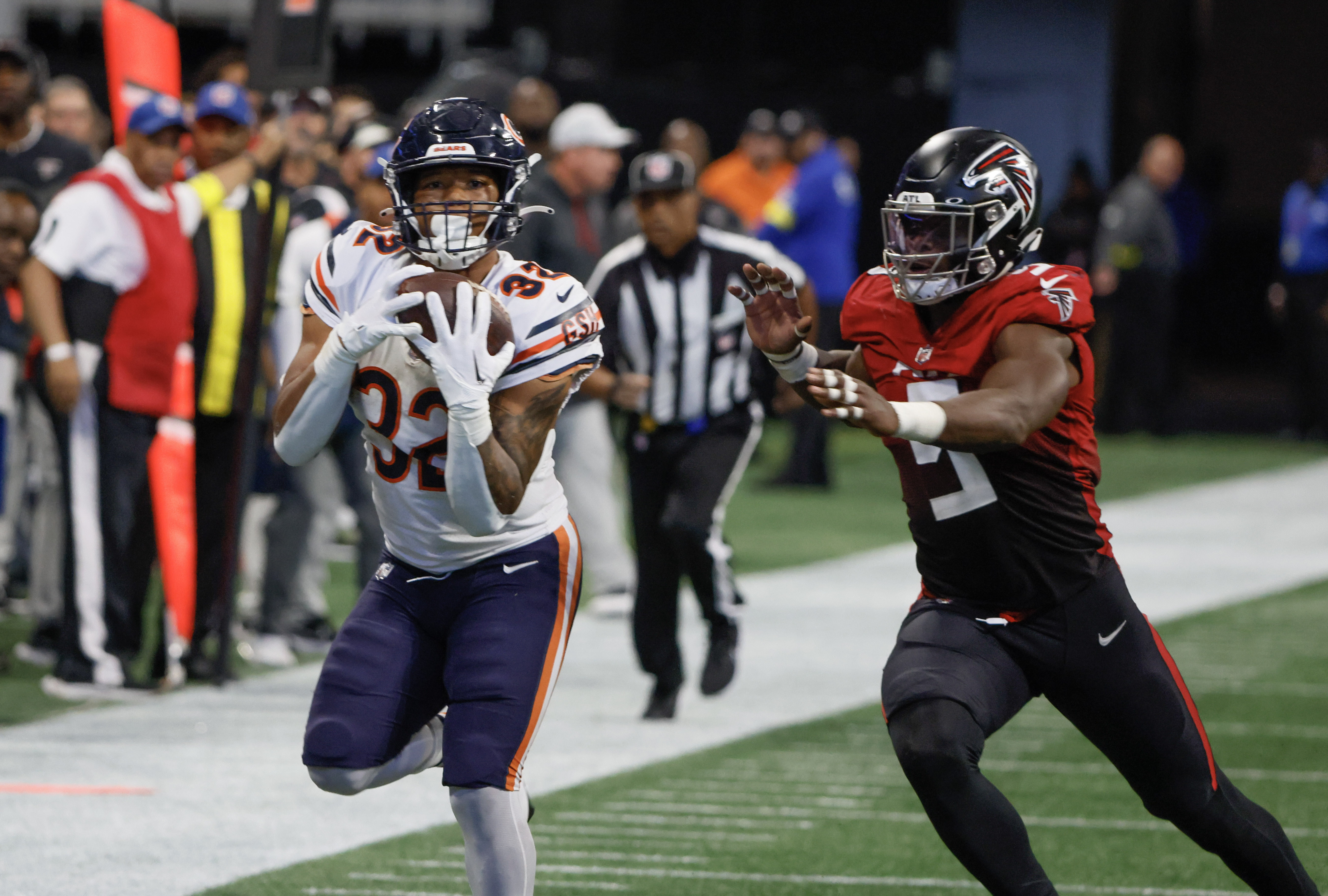 ATLANTA, GA – JANUARY 08: Atlanta punter Bradley Pinion (13) kicks