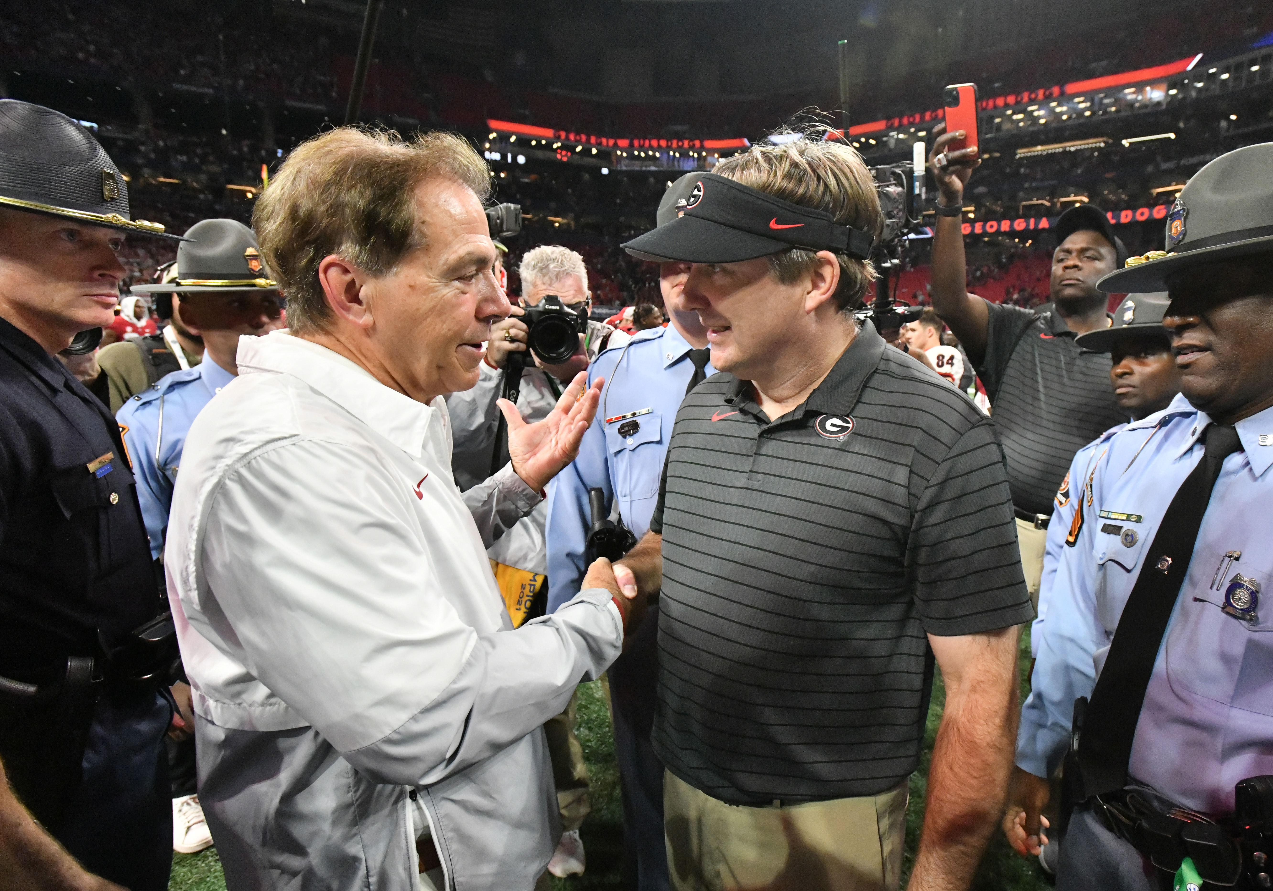 Georgia's Kirby Smart looked mad over Gatorade bath following