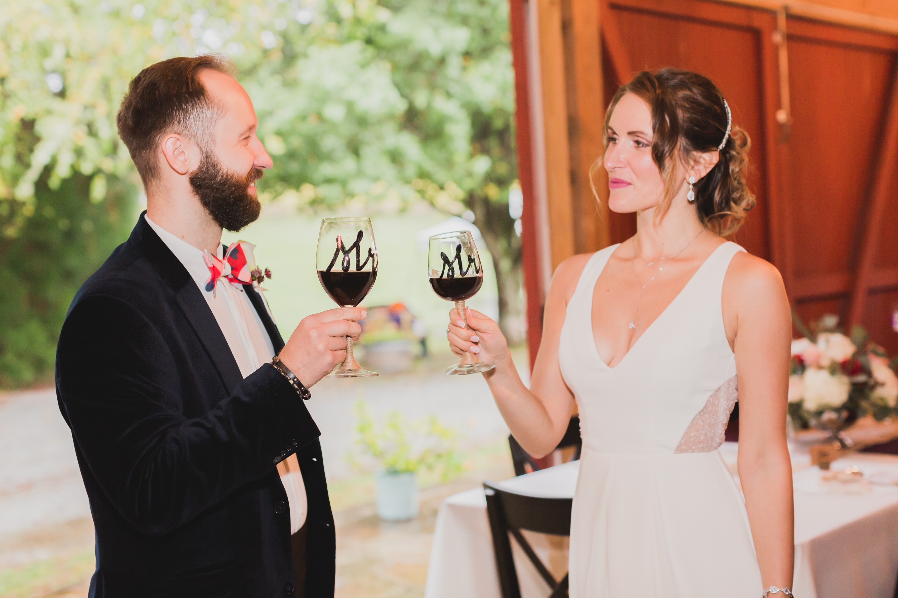Many couples, such as Andre and Mari Leon, are now having their weddings at a vineyard. The couple wed at Tiger Mountain Vineyards.
(Courtesy of Andre Leon.)