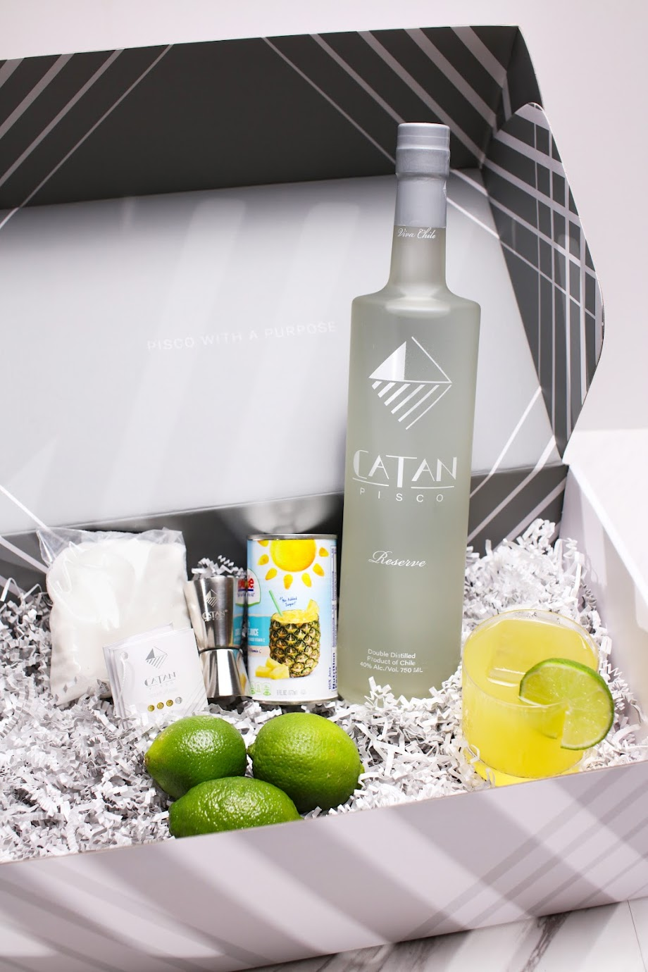 Smooth and complex Catan pisco is made from Pedro Ximenez grapes, grown near the Andes Mountains. Courtesy of Catan
