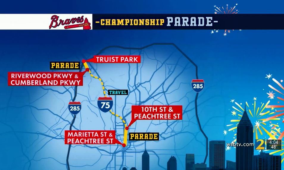 Braves Parade Route Tickets Parking Schedule