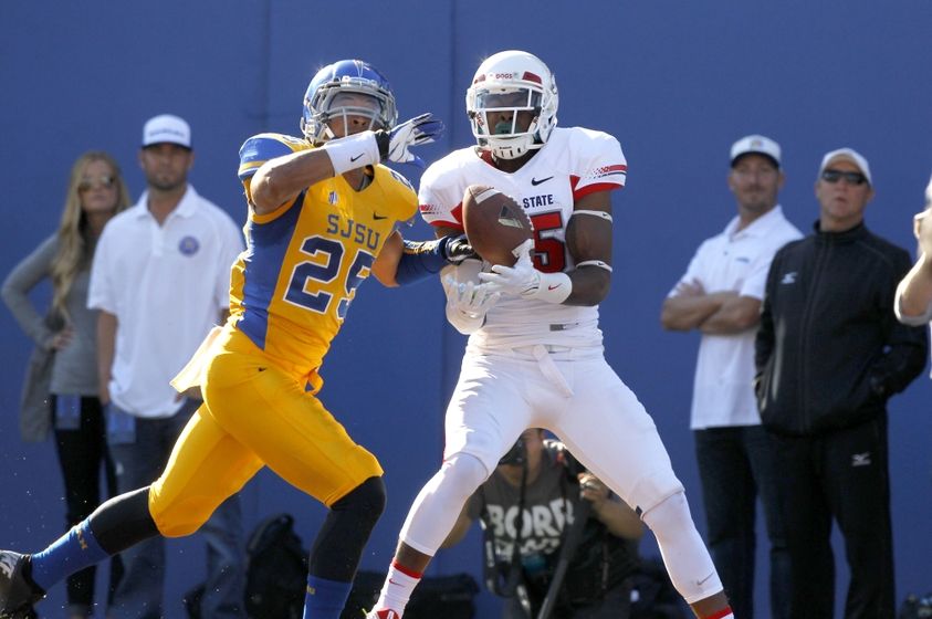 San Jose, CA, . 29th Nov, 2013. Fresno State Bulldogs wide