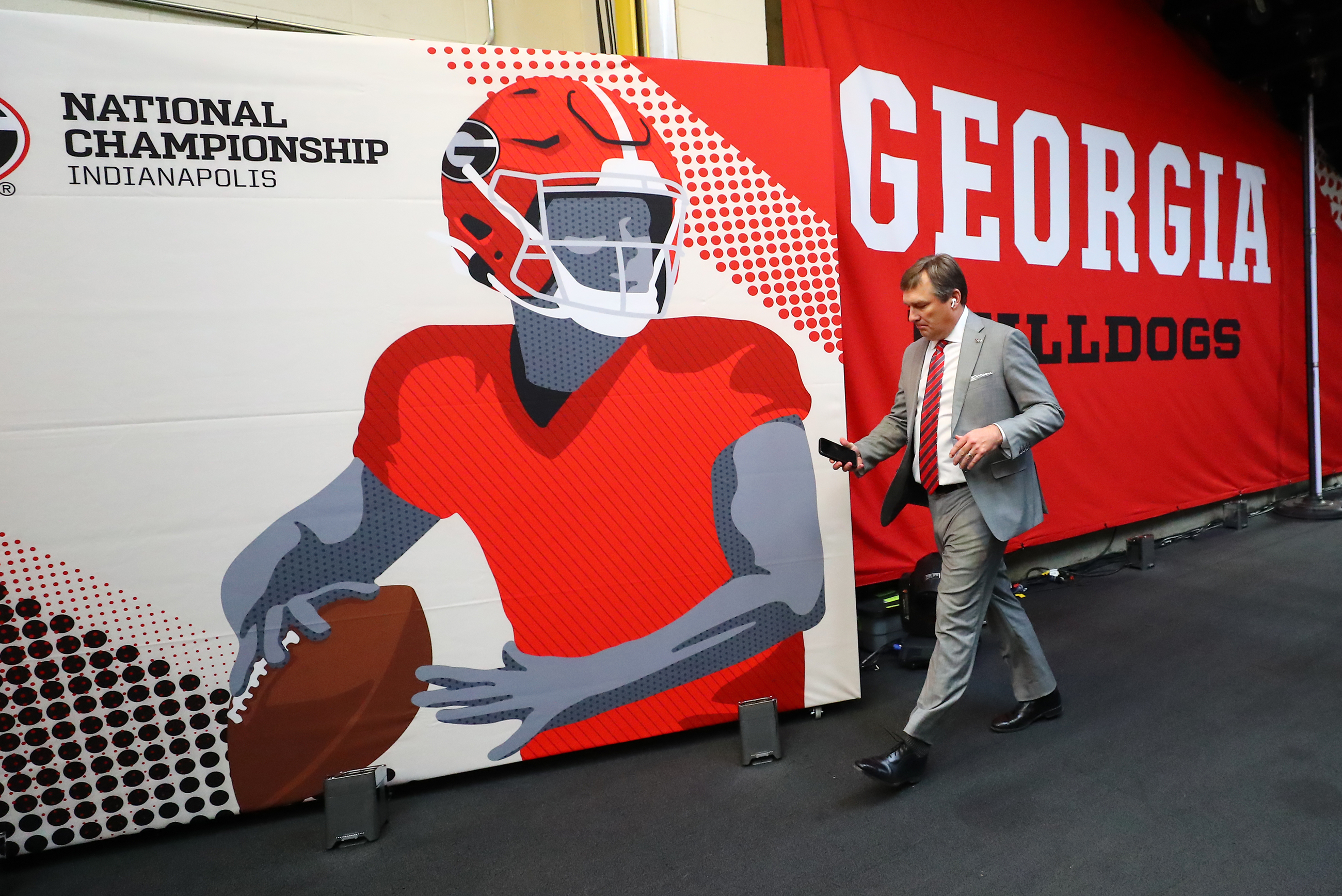 Georgia Bulldogs 4 Time Football National Champions Banner - State