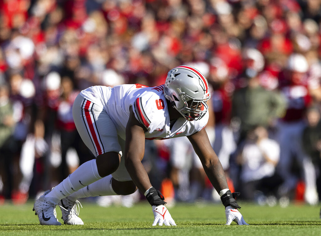 Atlanta Falcons linebacker Yurik Bethune (52), defensive end John