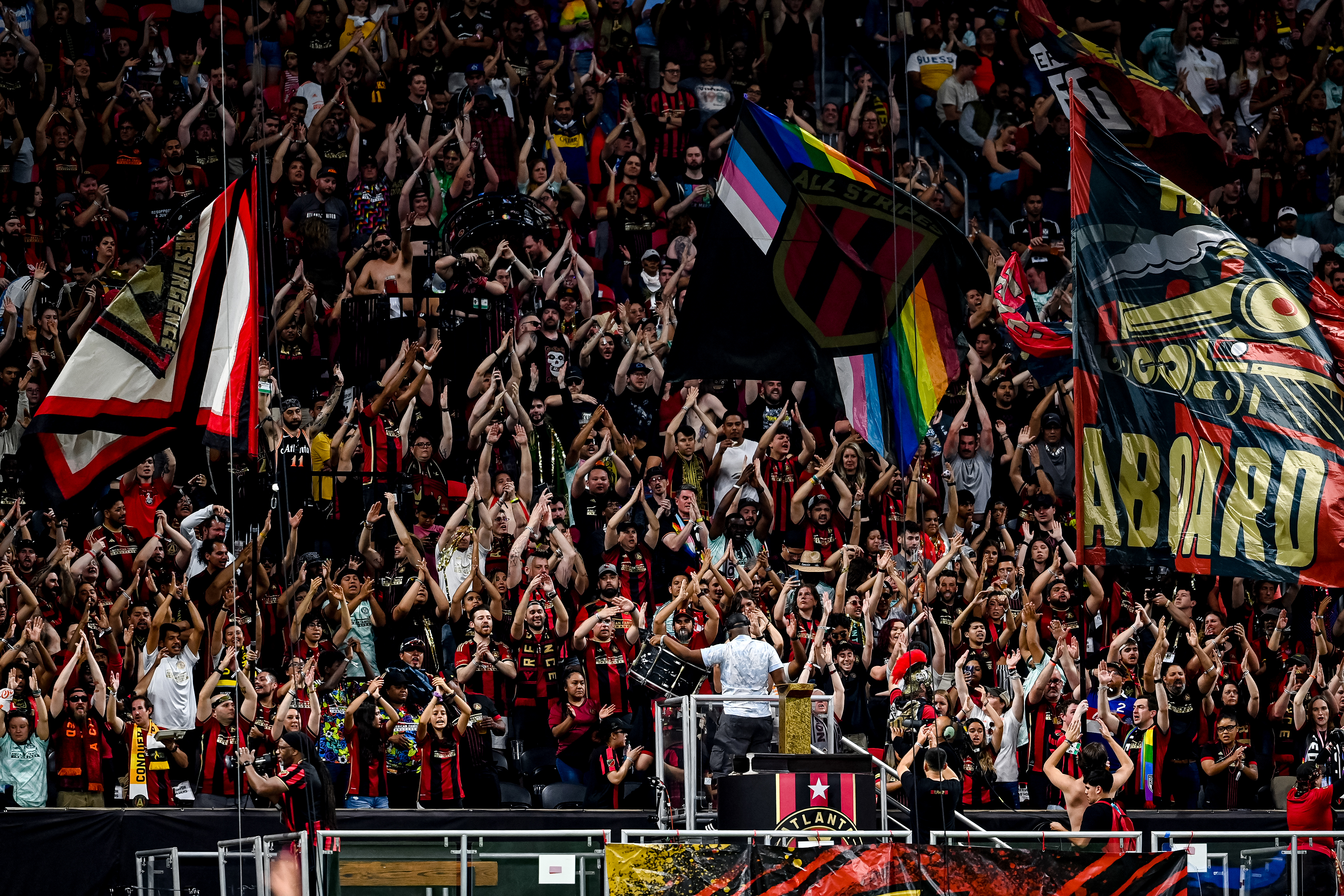 ATL United Supporters Section at Mercedes-Benz Stadium 