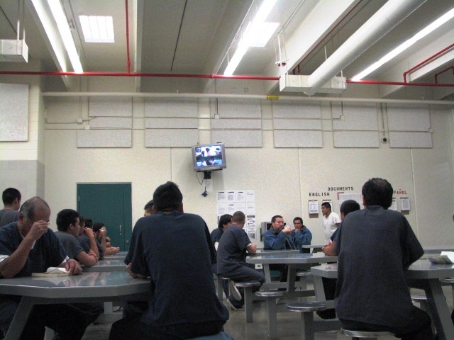 Inmates are seen inside the Stewart Detention Center in this 2010 file photo.