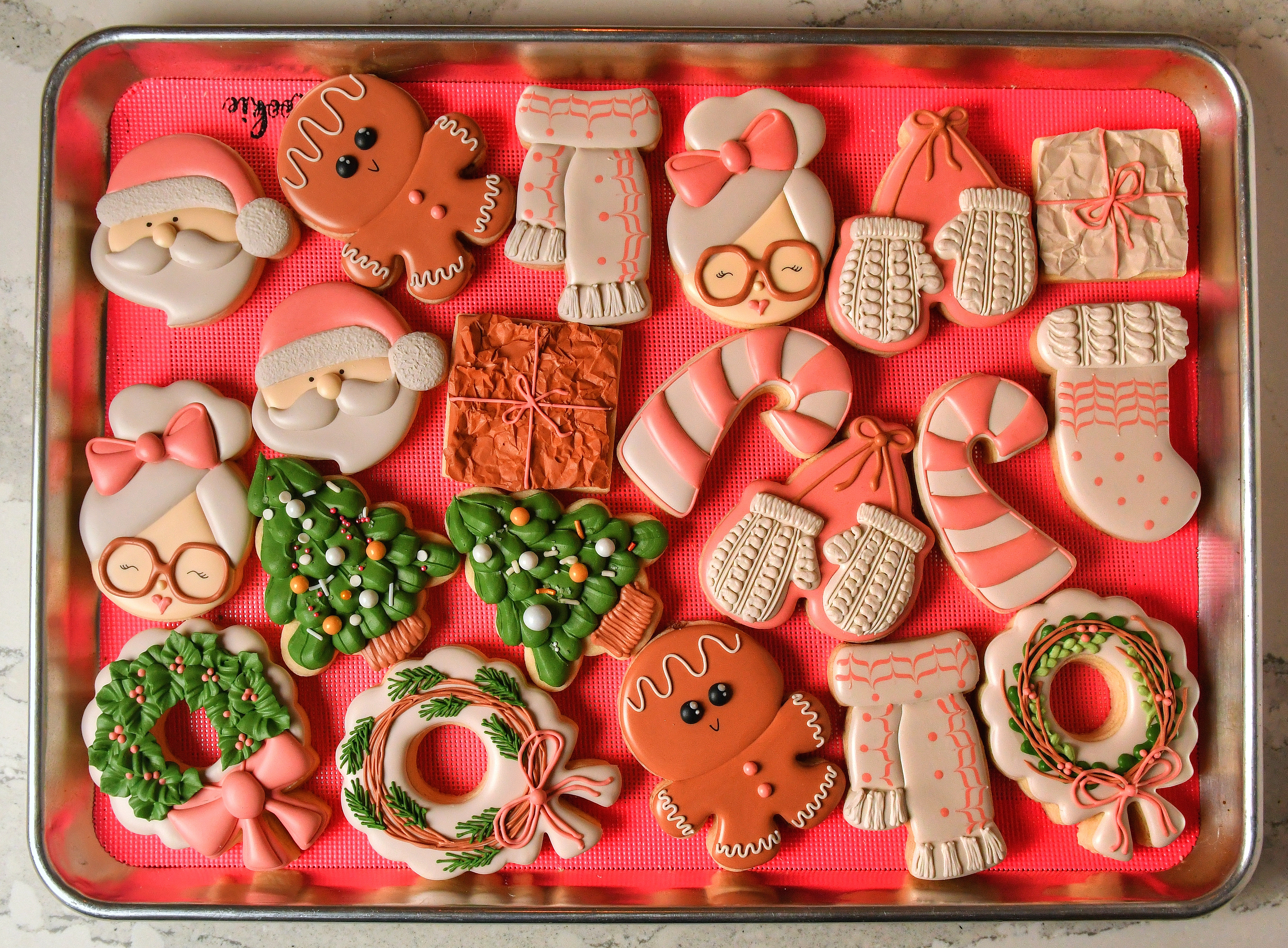 Gingerbread Cookies on Baking Sheet Ornament - Vertical, Mitten