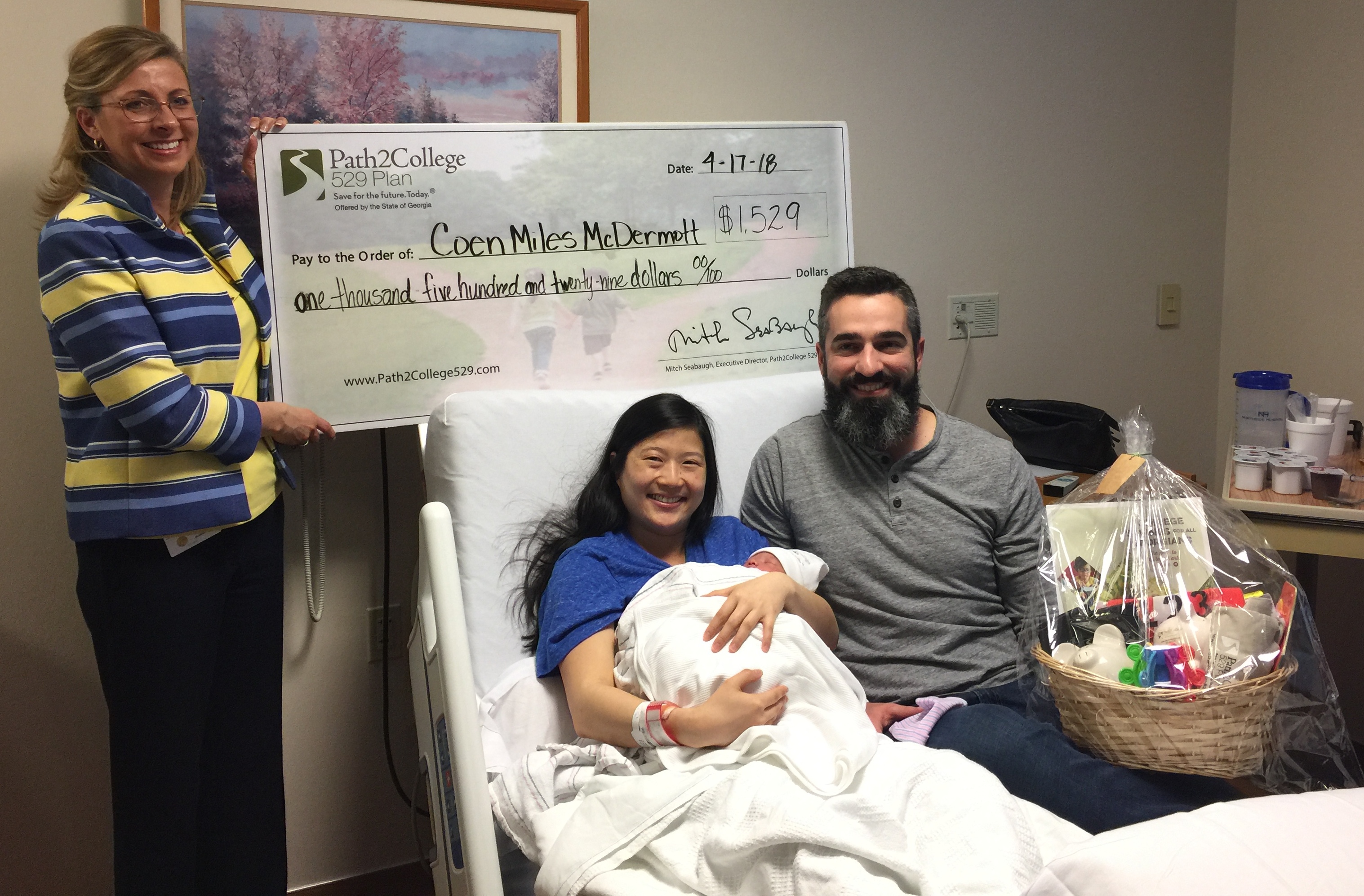 Tax Day Baby' born in Atlanta gets $1,529 toward college savings