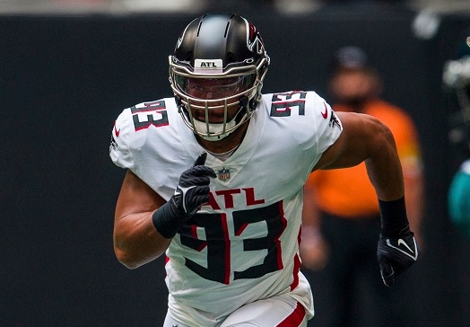 Former Falcons linebacker James Vaughters, who played at Tucker High and Stanford, played in 10 games last season and had a sack at outside linebacker.