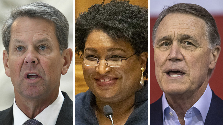 Brian Kemp, Stacey Abrams and David Perdue
