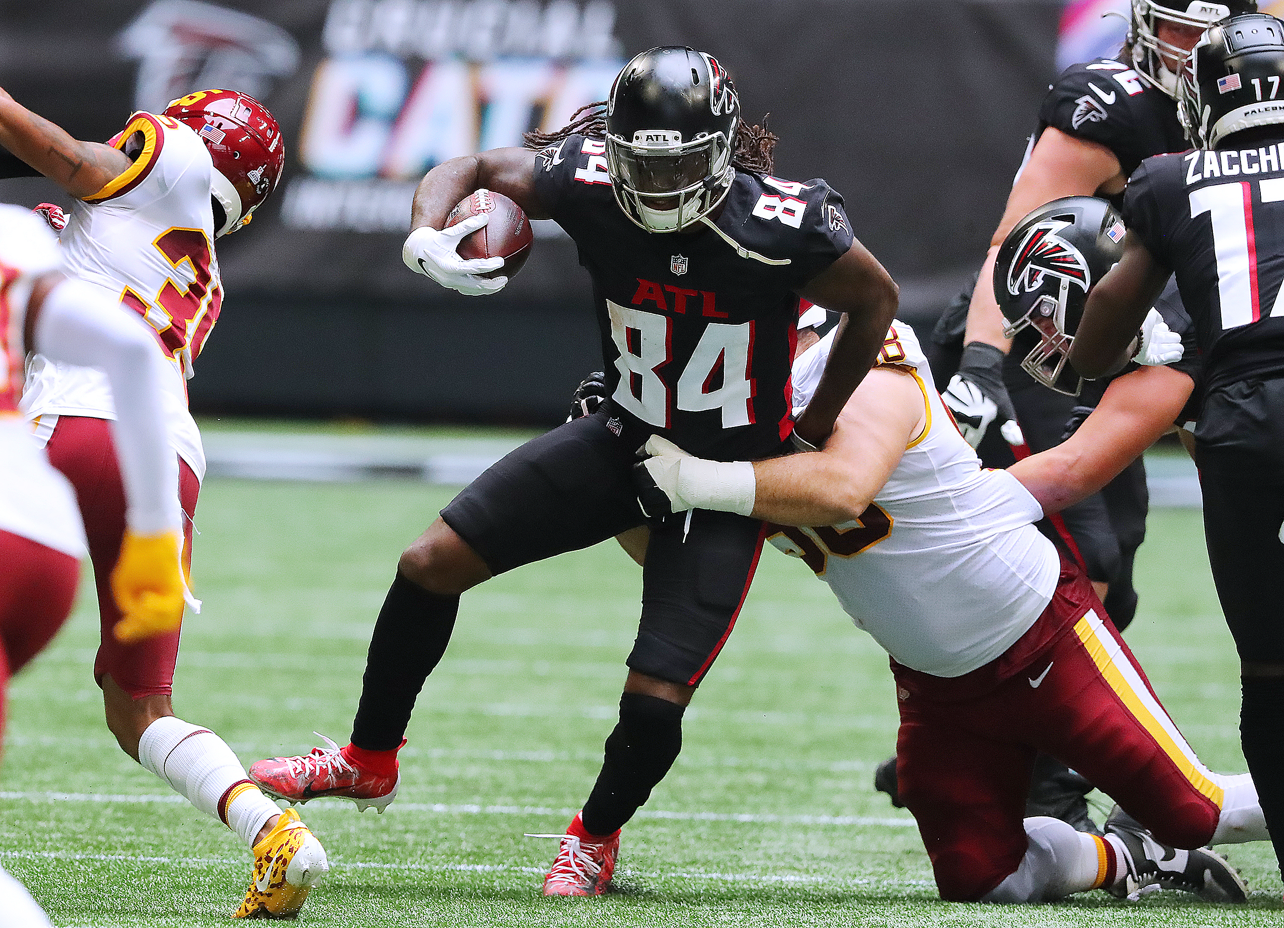 Washington's J.D. McKissic Superman dives into the end zone for  game-winning score vs. Falcons