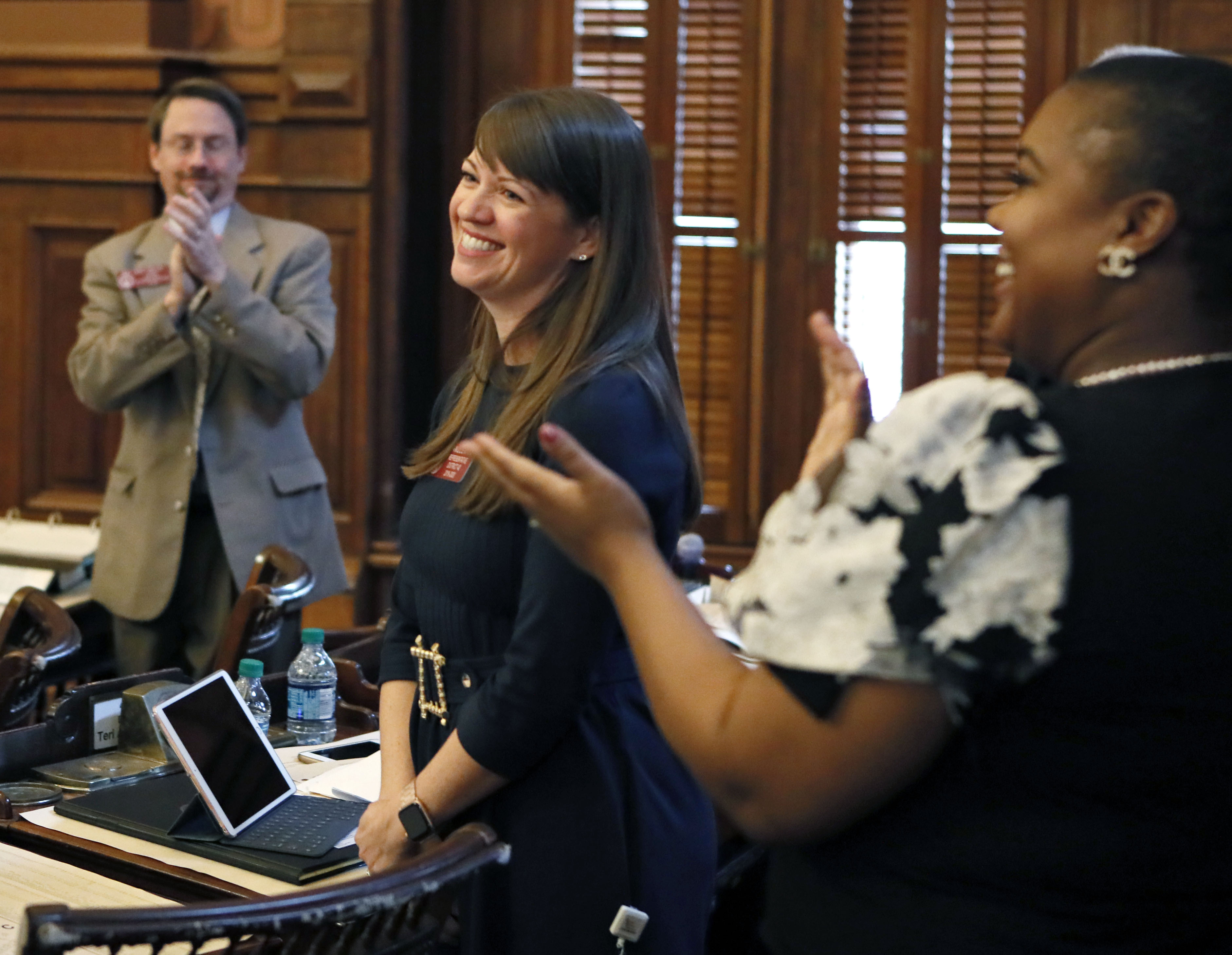 State Rep. Teri Anulewicz, D-Smyrna, was critical Wednesday of plans to conduct a hand recount of Georgia's ballots in the presidential election. “They’re putting a lot of resources to confirm something we already know to be true," she said. Bob Andres / bandres@ajc.com