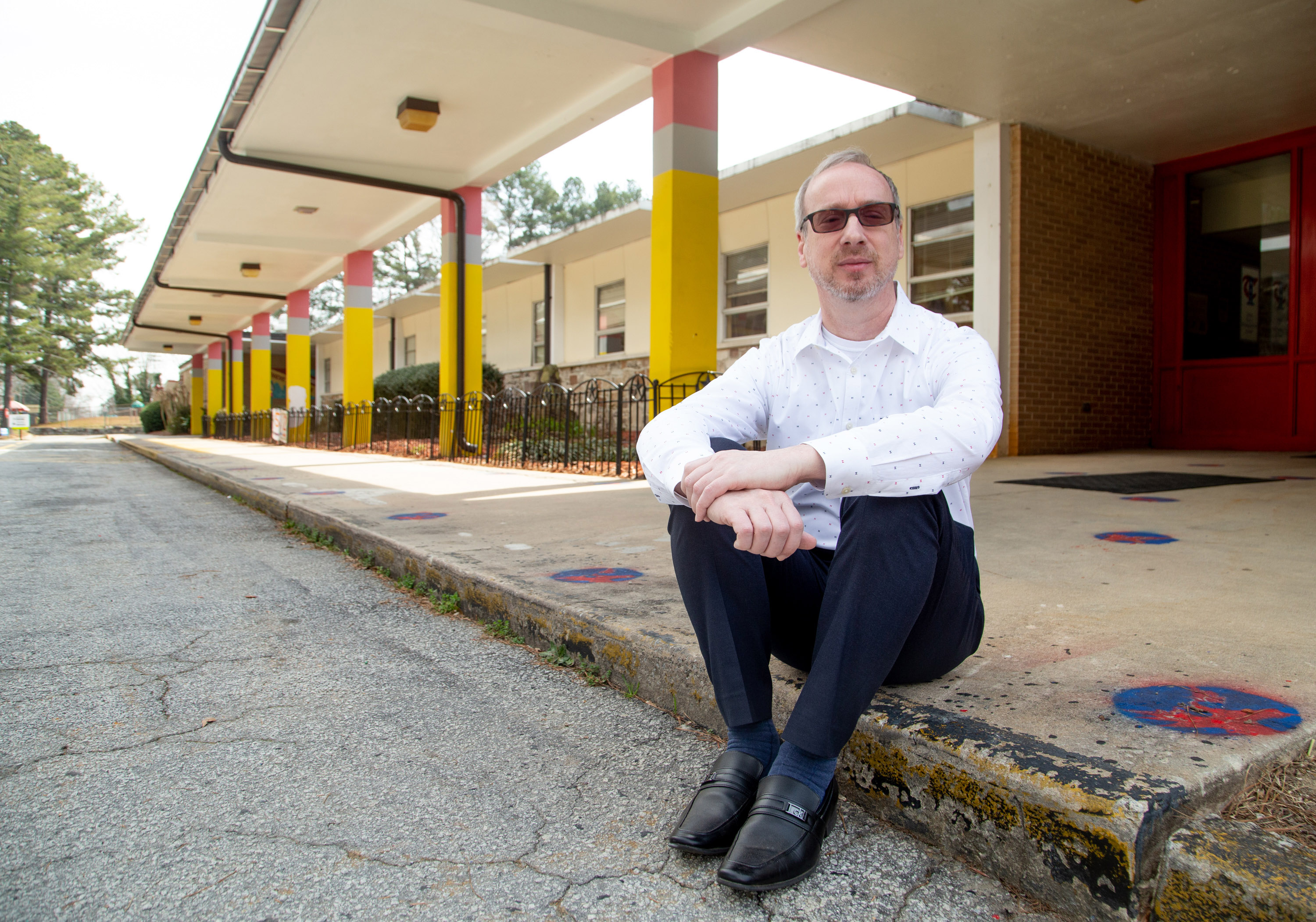 City Councilman Brian Mock poses for a photograph outside of Dresden Elementary School in Chamblee on March 14, 2021. STEVE SCHAEFER FOR THE ATLANTA JOURNAL-CONSTITUTION