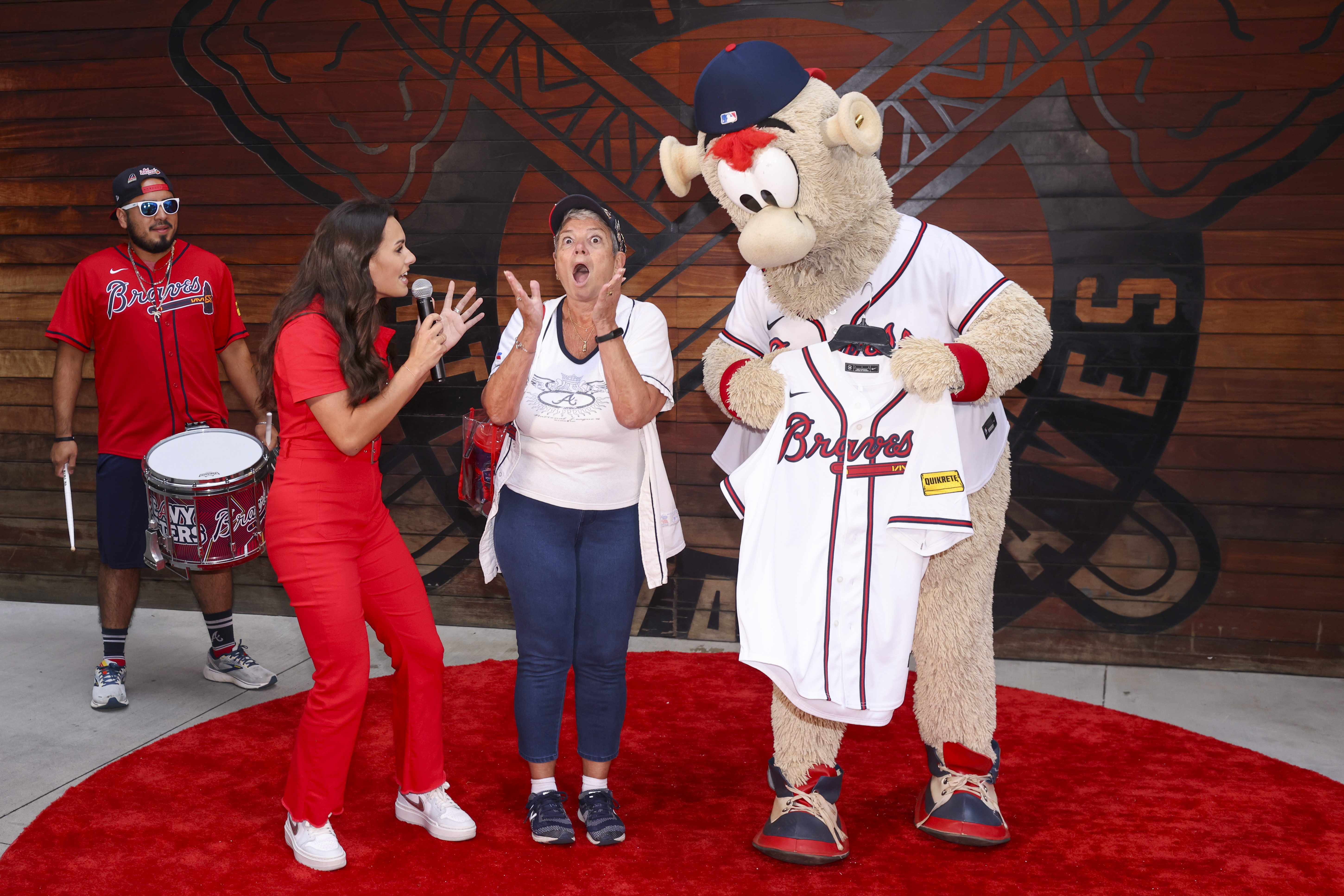 Atlanta Braves celebrate their 3 millionth fan at Truist Park