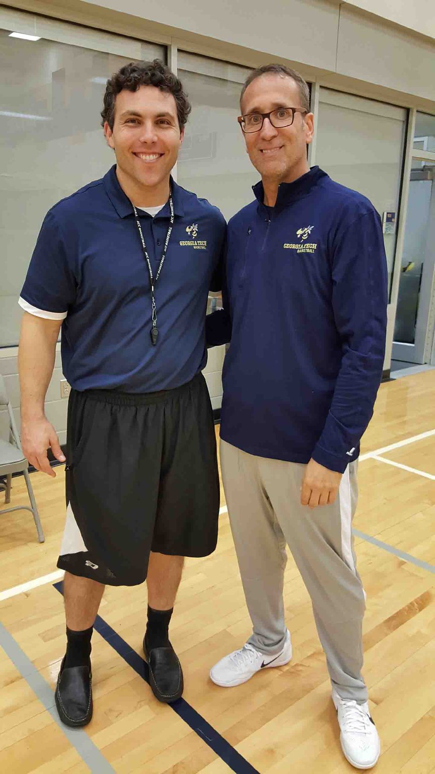 Georgia Tech basketball coach Josh Pastner, left, poses with Ronald Bell, once his self-professed biggest fan. After a falling-out, Bell began alleging misconduct by Pastner.