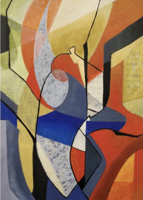 Donna Barnhart’s “Tabula Rasa” will be installed on the back wall of Kiosco Restaurant.