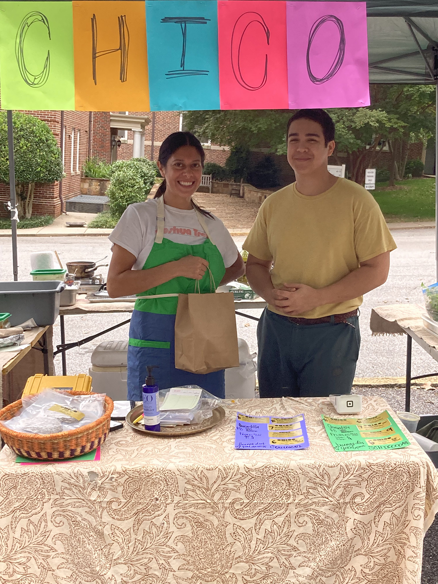 The Saturday morning Morningside Farmers Market regularly offers chef-made meals like frijoles, tacos and tamales from Chico’s Maricela Vega. (Courtesy of Aubrey Cyphert)