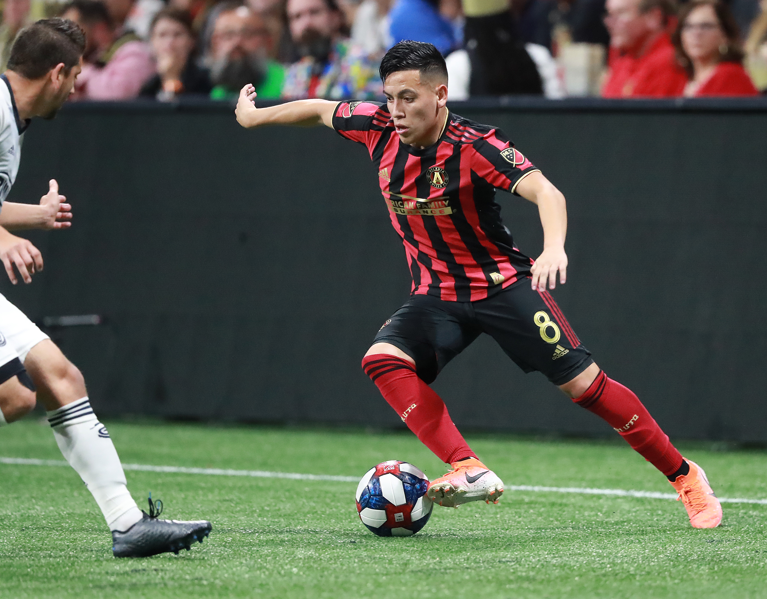 Atlanta United Ezequiel Barco Adidas MLS Soccer Jersey, Size Small