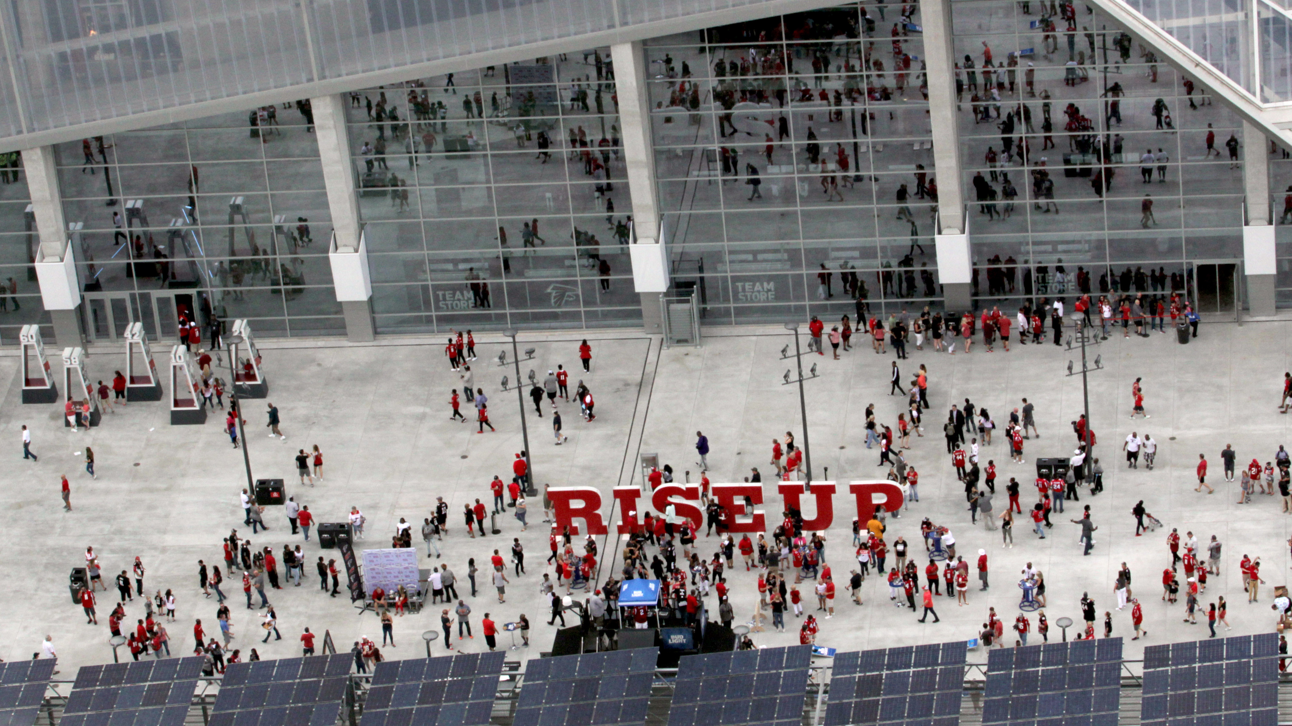 A Bird's-Eye View Of Mercedes-Benz Stadium, Atlanta's Epic NFL Wonderplex