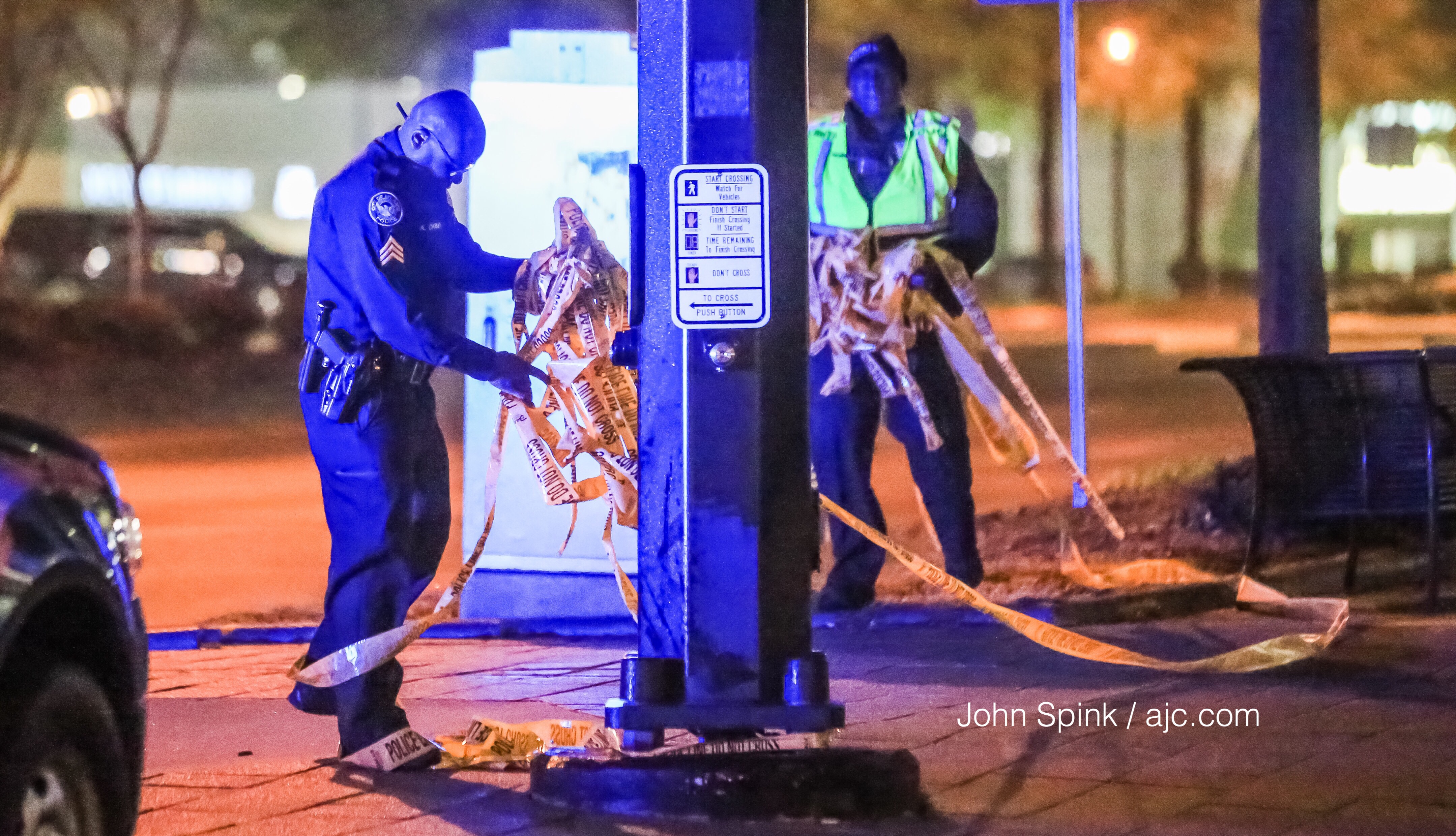 The shooting took place in front of an upscale hotel in Buckhead. JOHN SPINK / JSPINK@AJC.COM