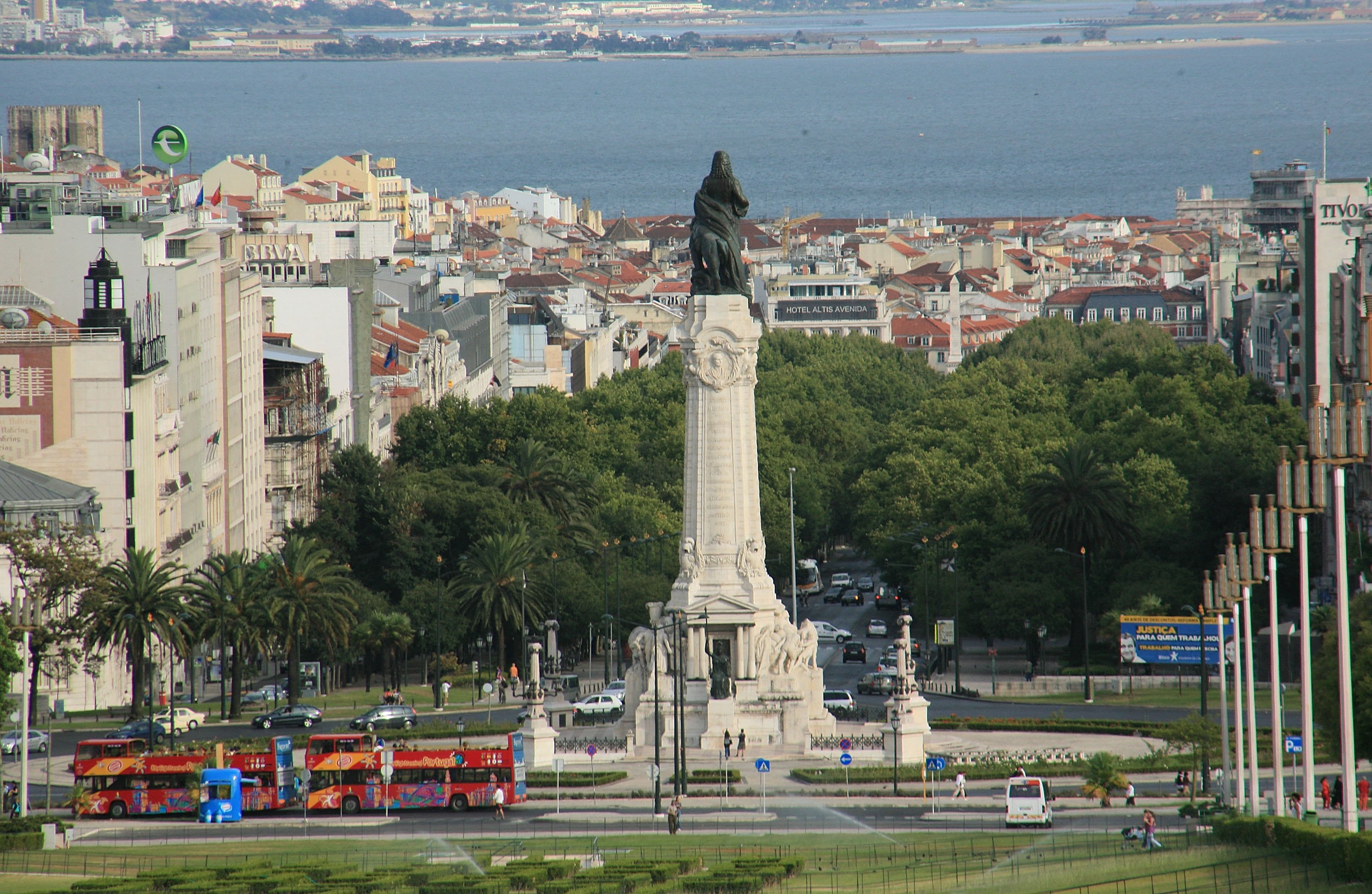 A scenic view of the Marques de Pombal in Lisbon, Portugal on July 28, 2009. (Photo by Bruce Bennett/Getty Images)