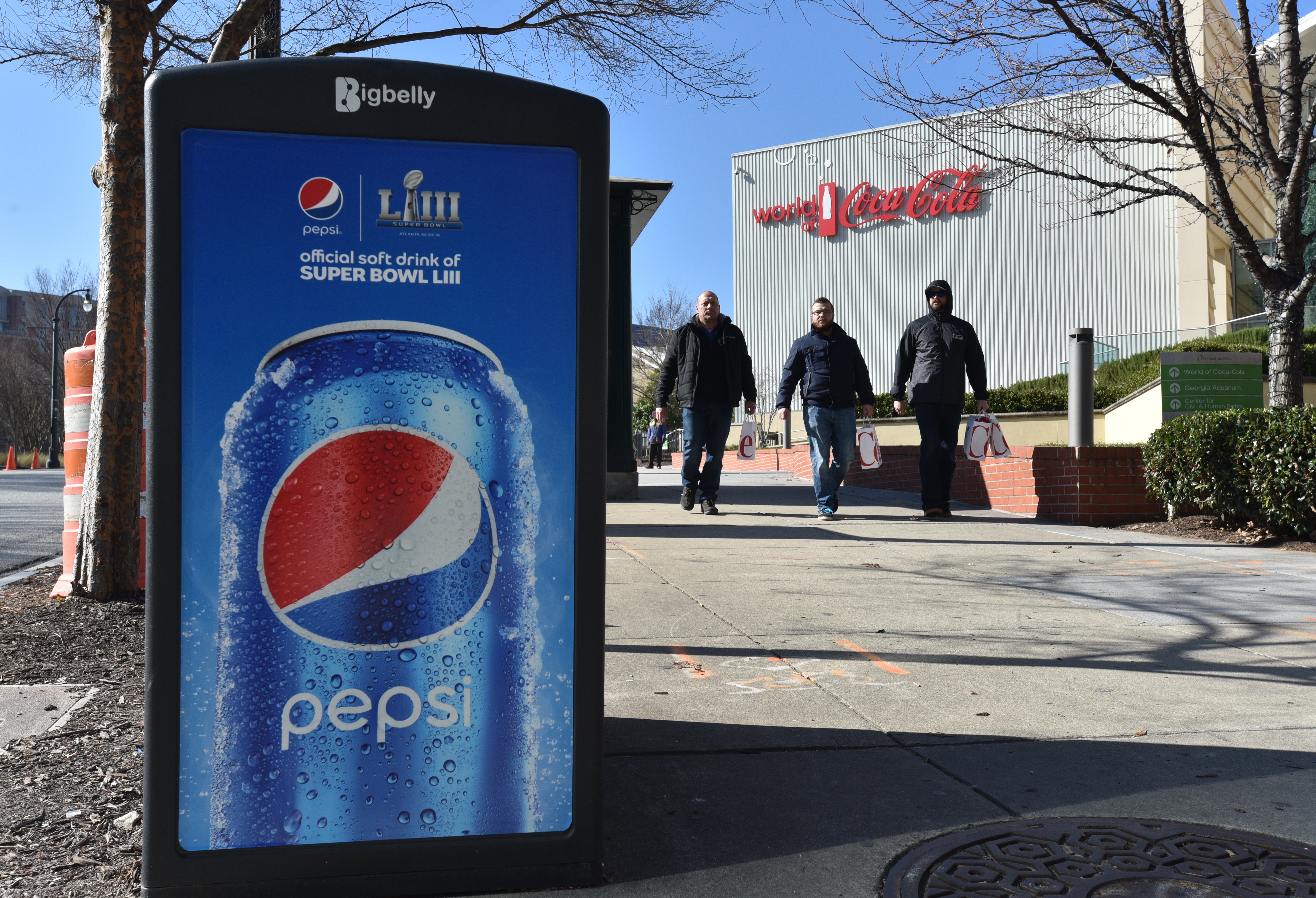 Super Bowl sponsor Pepsi is painting Coke's Atlanta blue