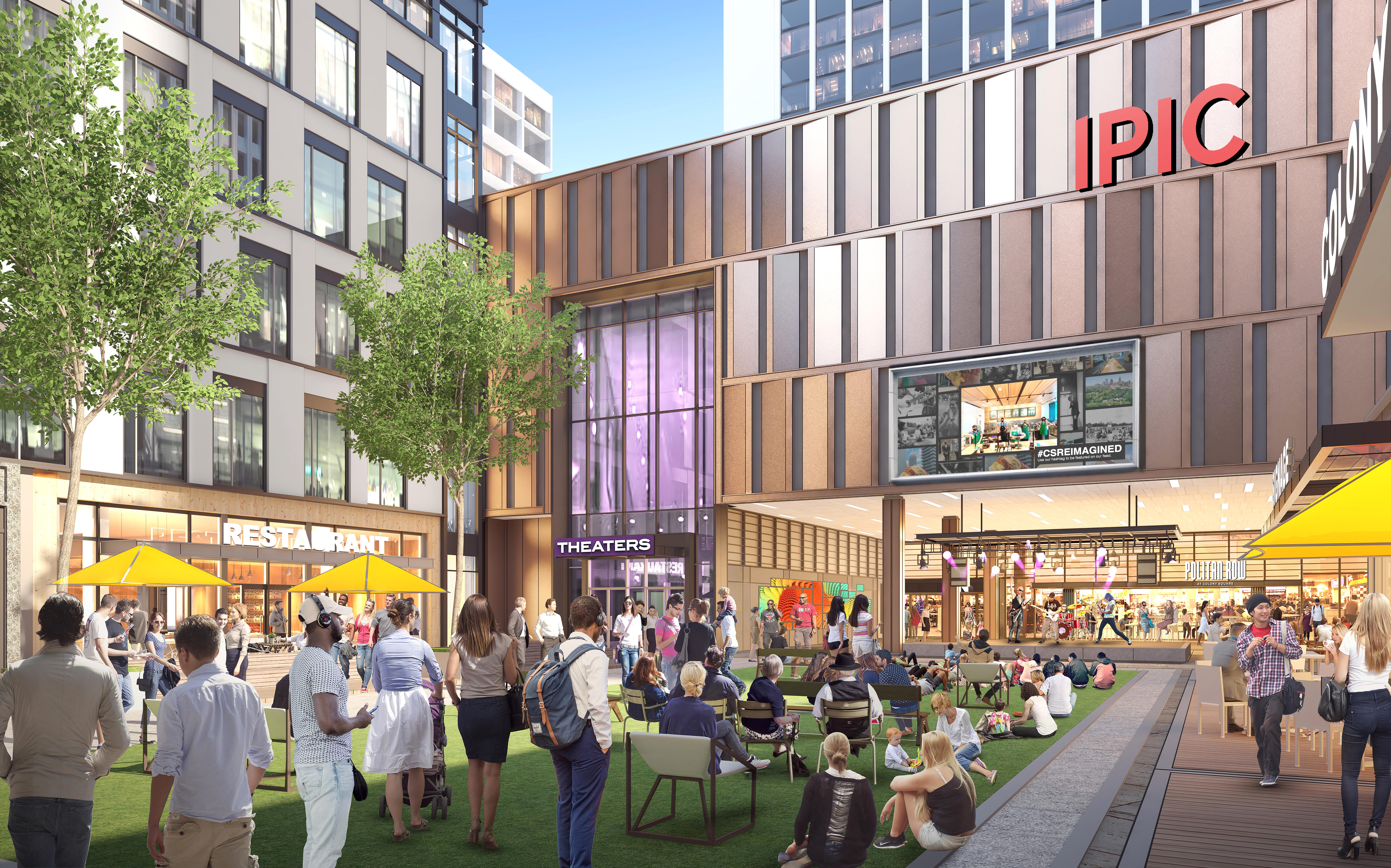 A rendering of the Plaza space at Colony Square. Courtesy of North American Properties