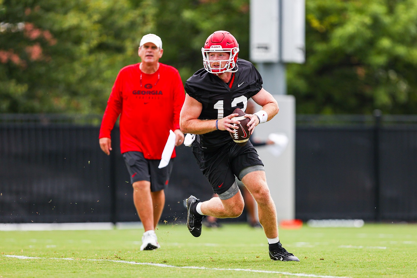 Georgia defensive back Javon Bullard talks during preseason practice