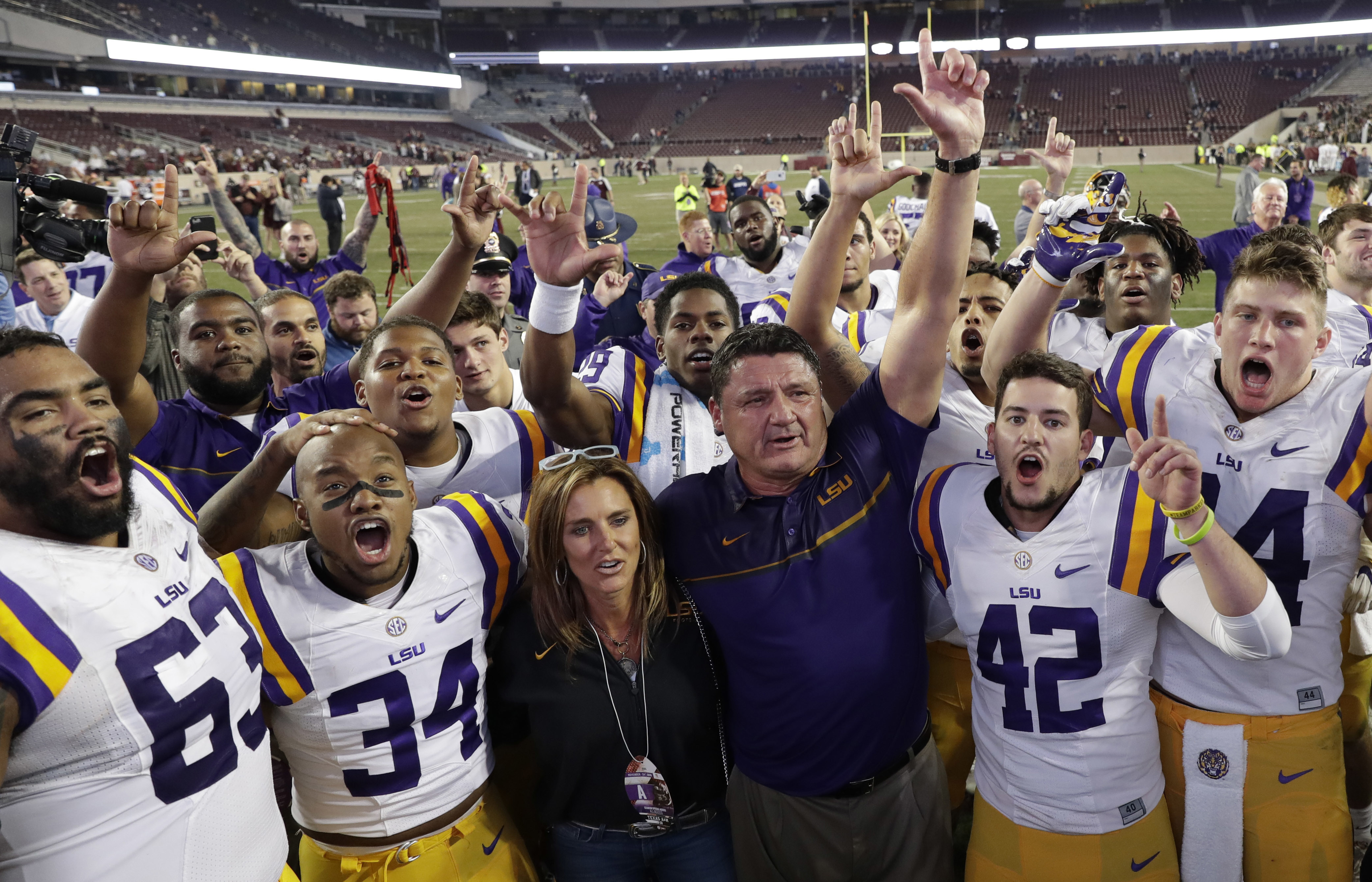 LSU's Ed Orgeron is AP college football coach of the year