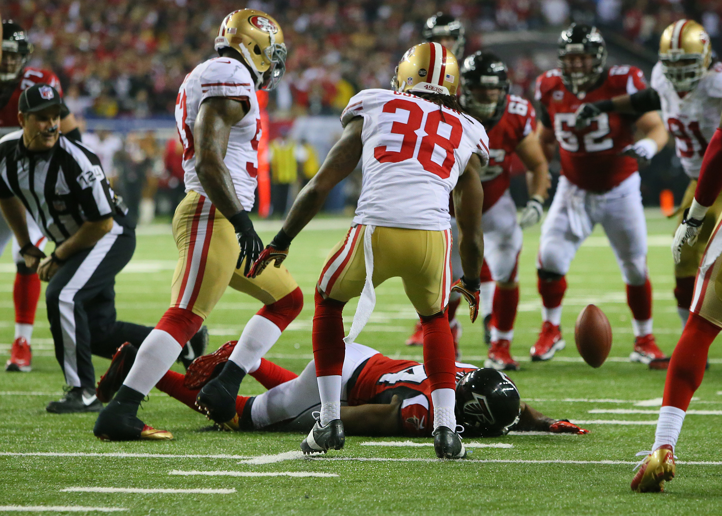 Falcons blow big lead, lose 28-24 to 49ers