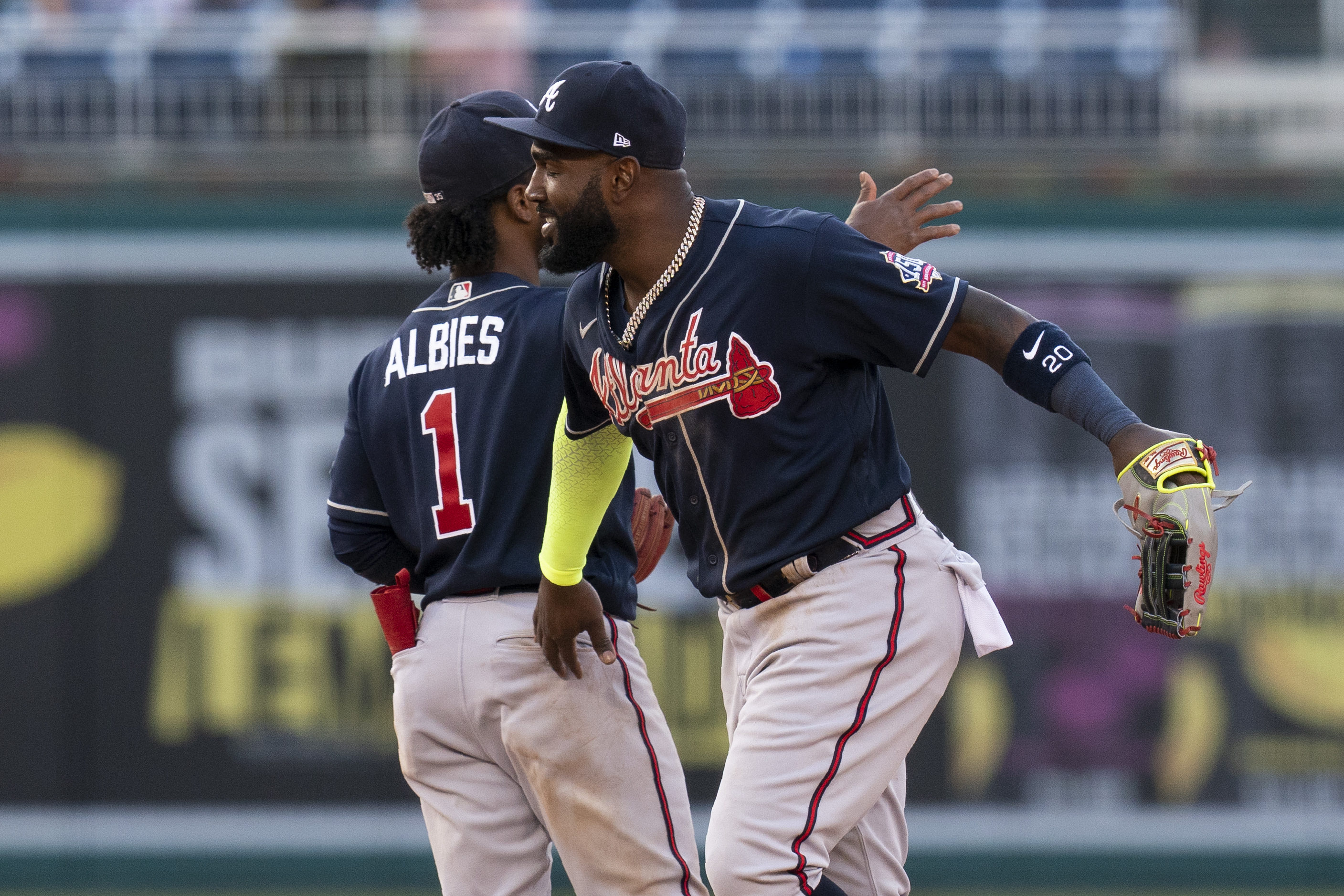 WASHINGTON, DC - MAY 06: Atlanta Braves left fielder Marcell Ozuna