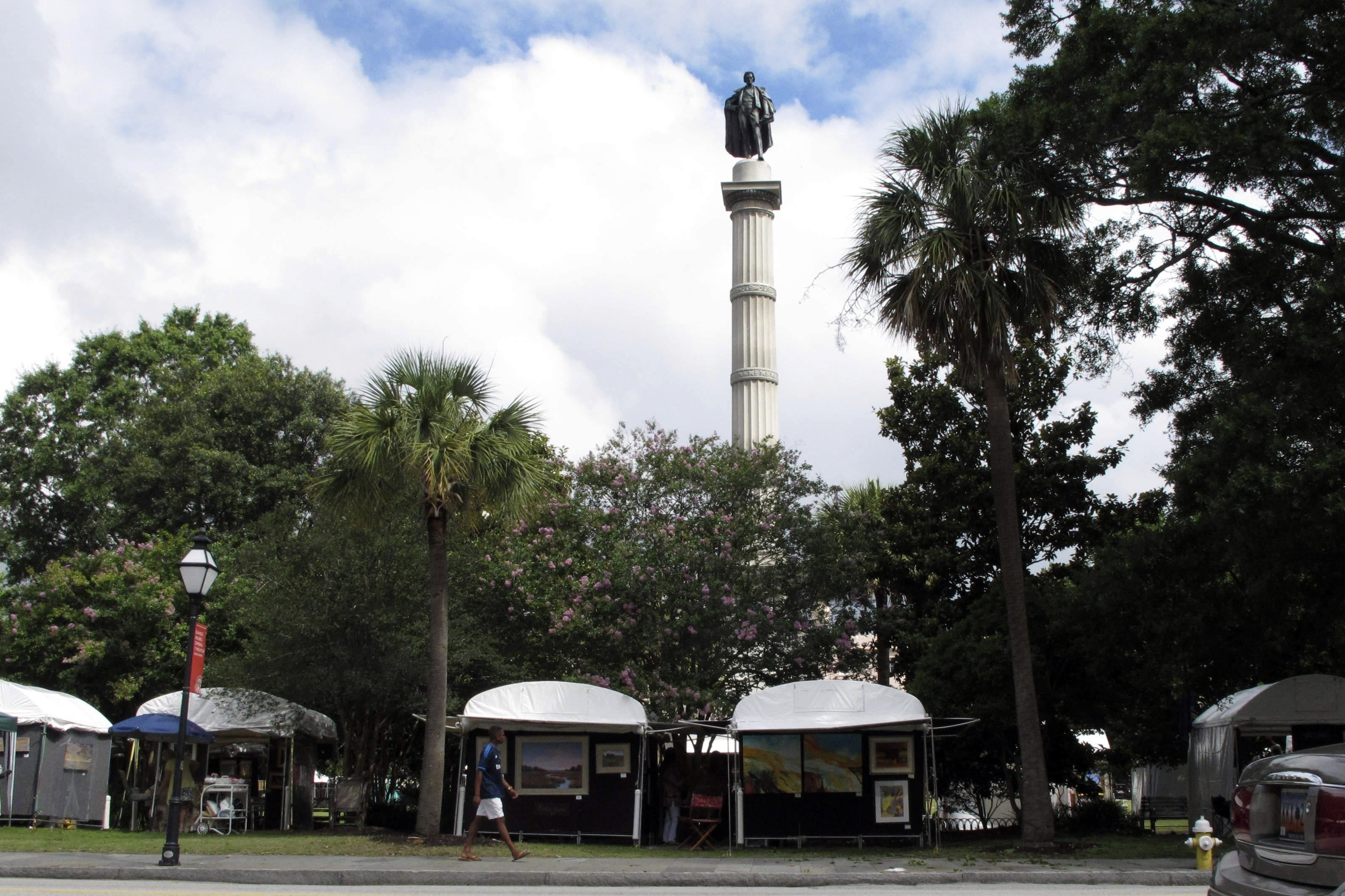 Leaders said they want to see what happens to a lawsuit before the state Supreme Court of the legality of the Heritage Act before taking any action. That lawsuit was filed by the widow of state Sen. Clementa Pinckney, a pastor killed along with eight of his church members in a racist massacre at his Charleston church. (AP Photo/Jeffrey Collins, File)