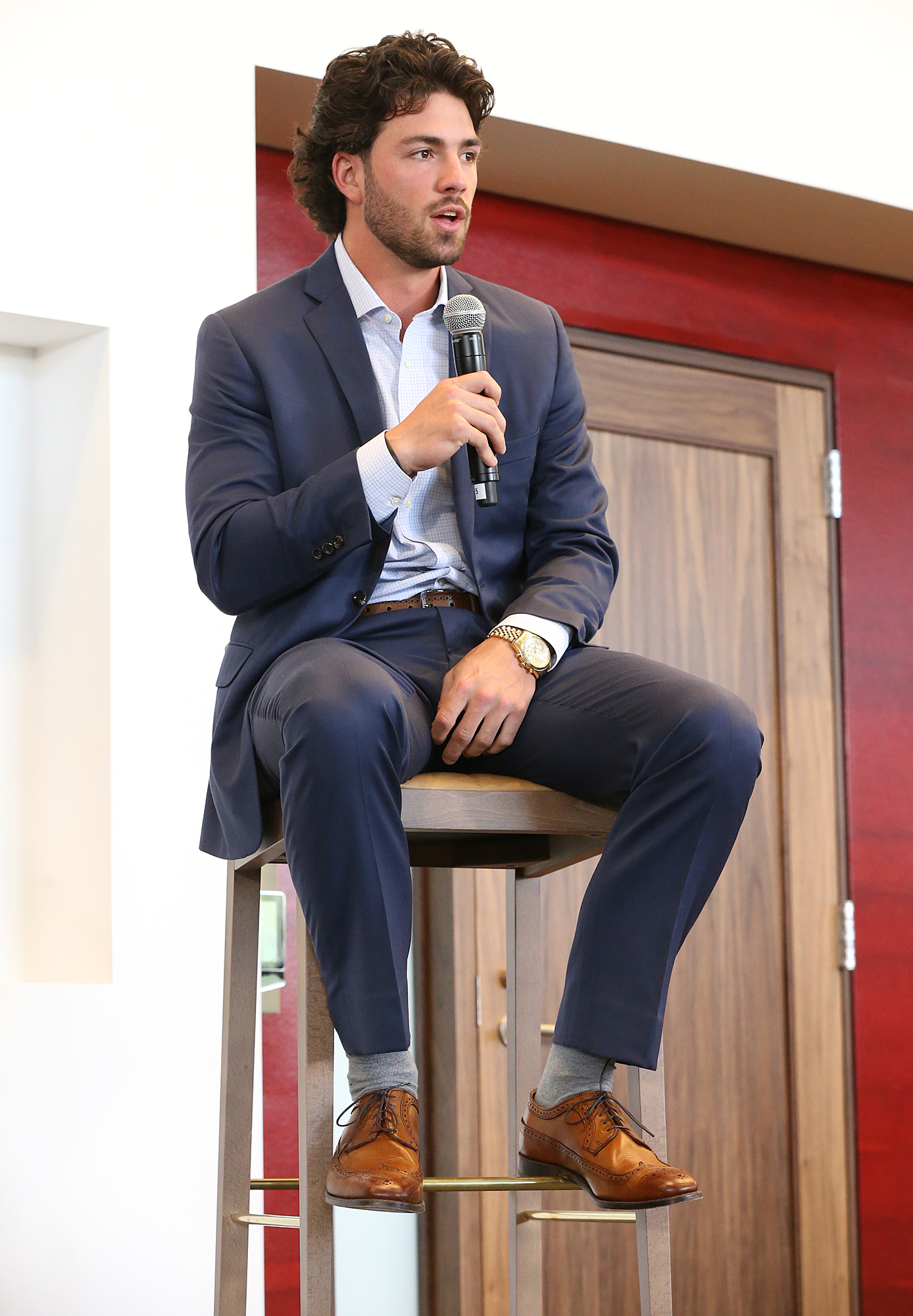 Pin by 🌺Christina🌺 on *Atlanta Braves*  Dansby swanson, Mens fashion  suits, Suit style