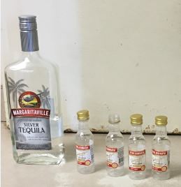 Bottles of tequila and vodka were found in Carole Ann Etheridge's purse the day she drove a Walton County school bus, the sheriff’s office said. (Credit: Walton County Sheriff's Office)