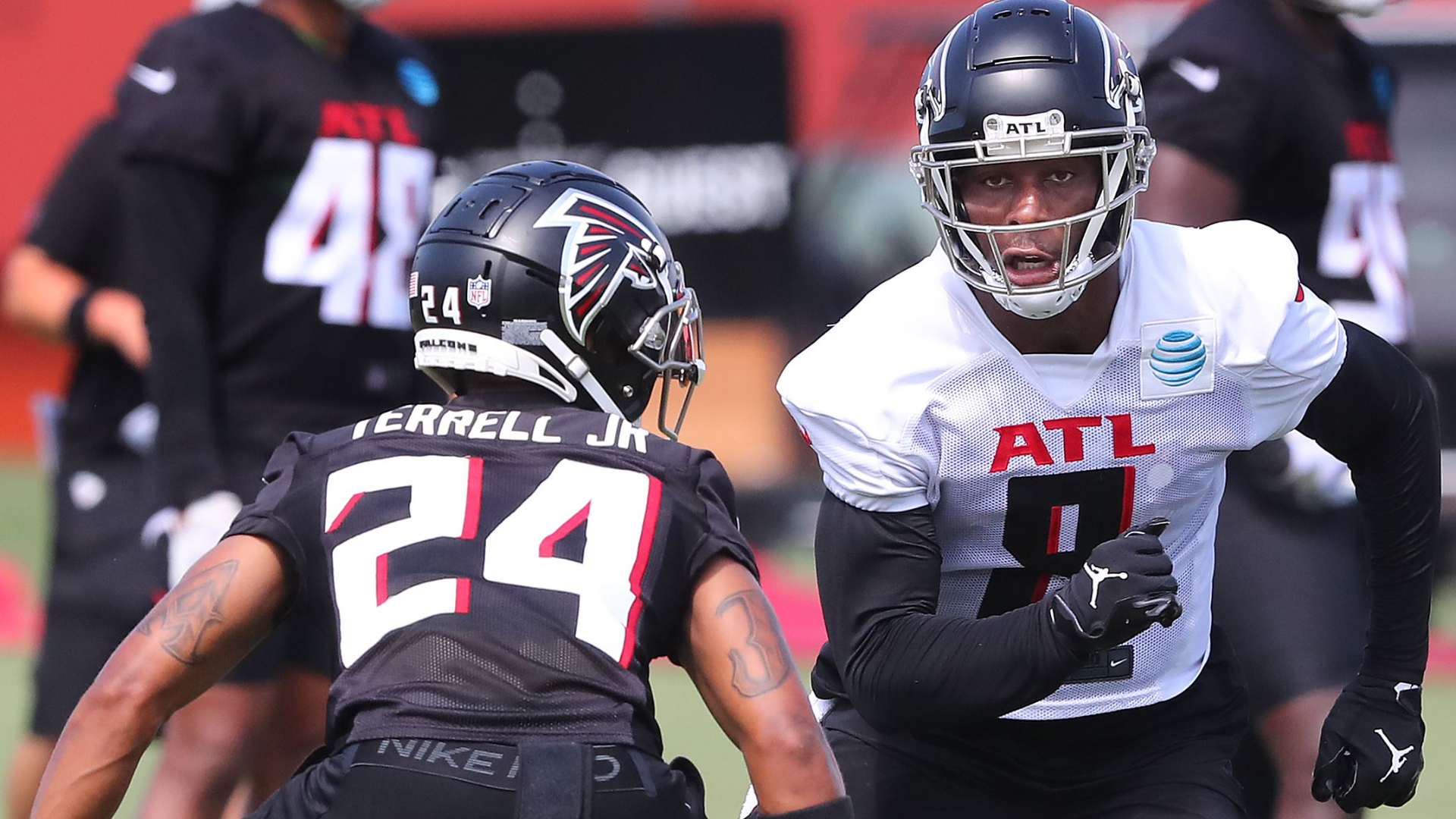 Falcons' Terrell returns to practice after missing 3 games