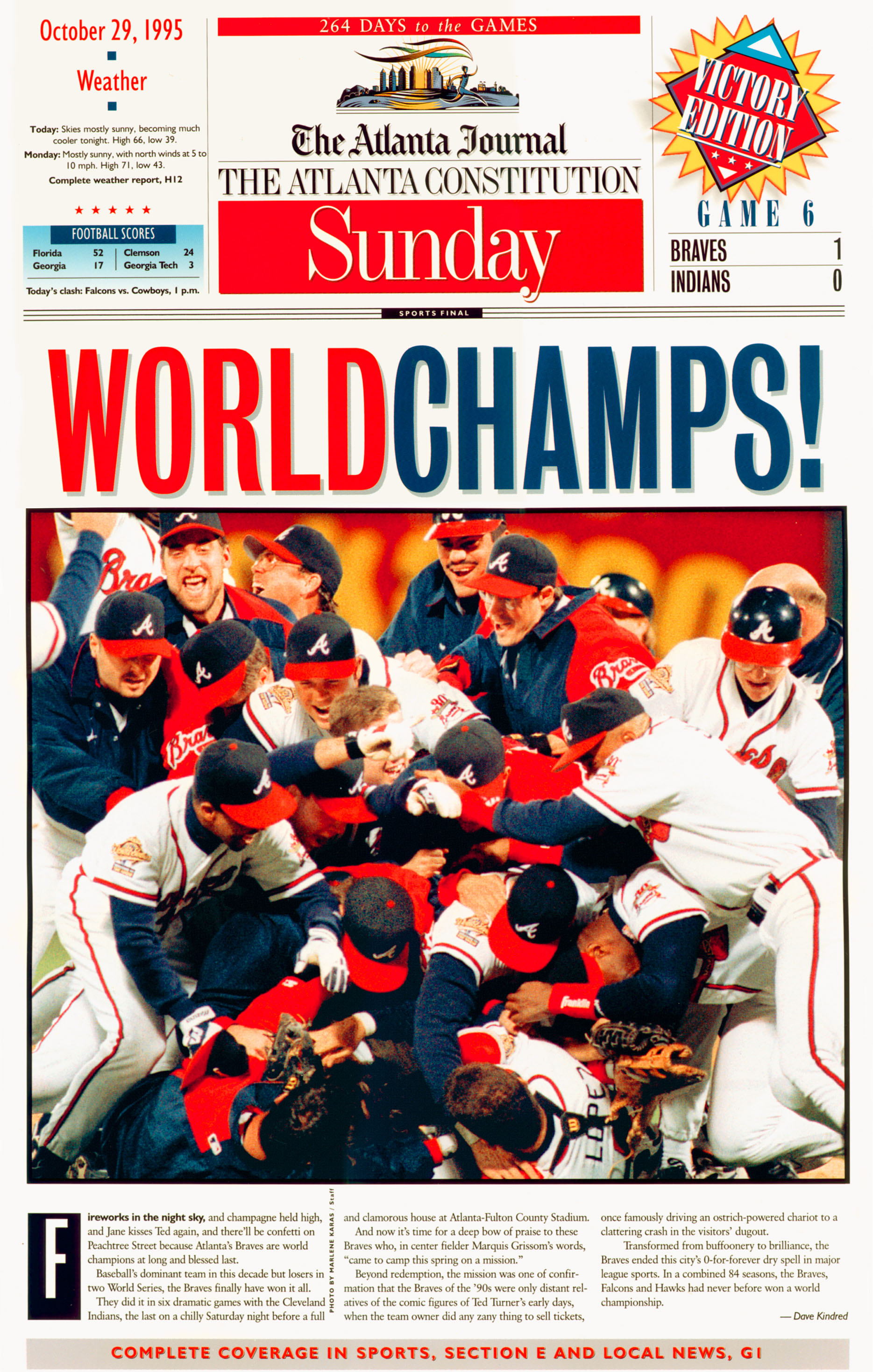 ESPN on X: THE BRAVES DID IT FOR ATLANTA! THEY ARE WORLD SERIES CHAMPS FOR  THE FIRST TIME SINCE 1995 👏  / X