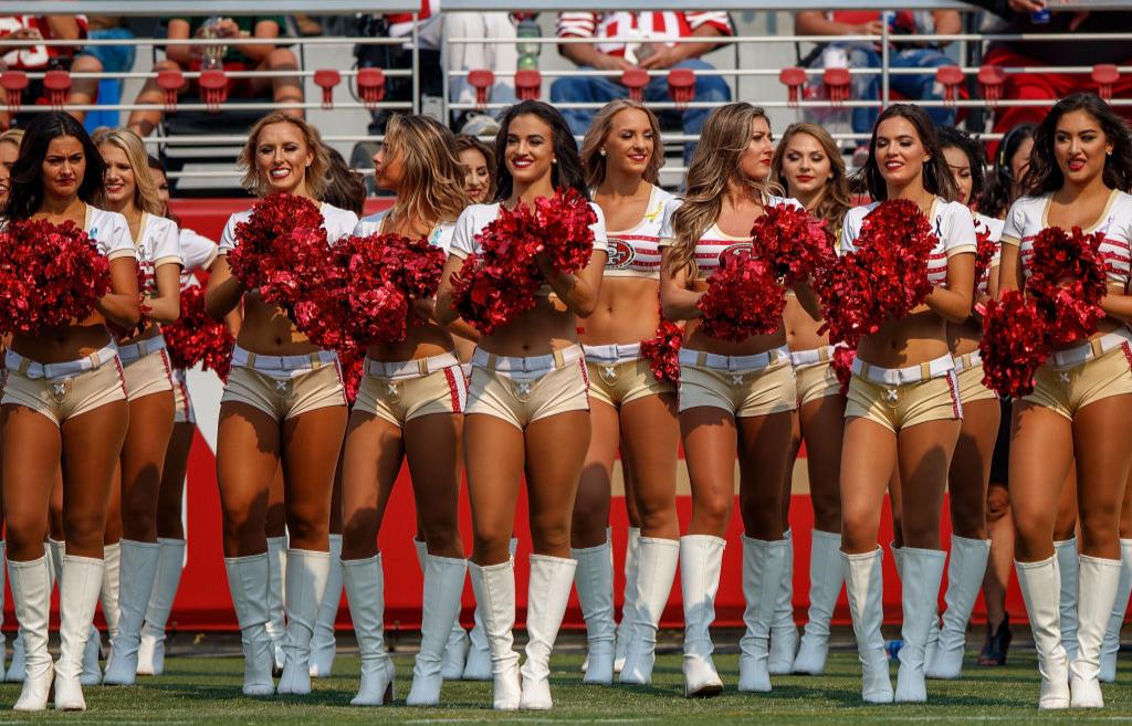 Prohibited from entering the field, 49ers cheerleaders are in for