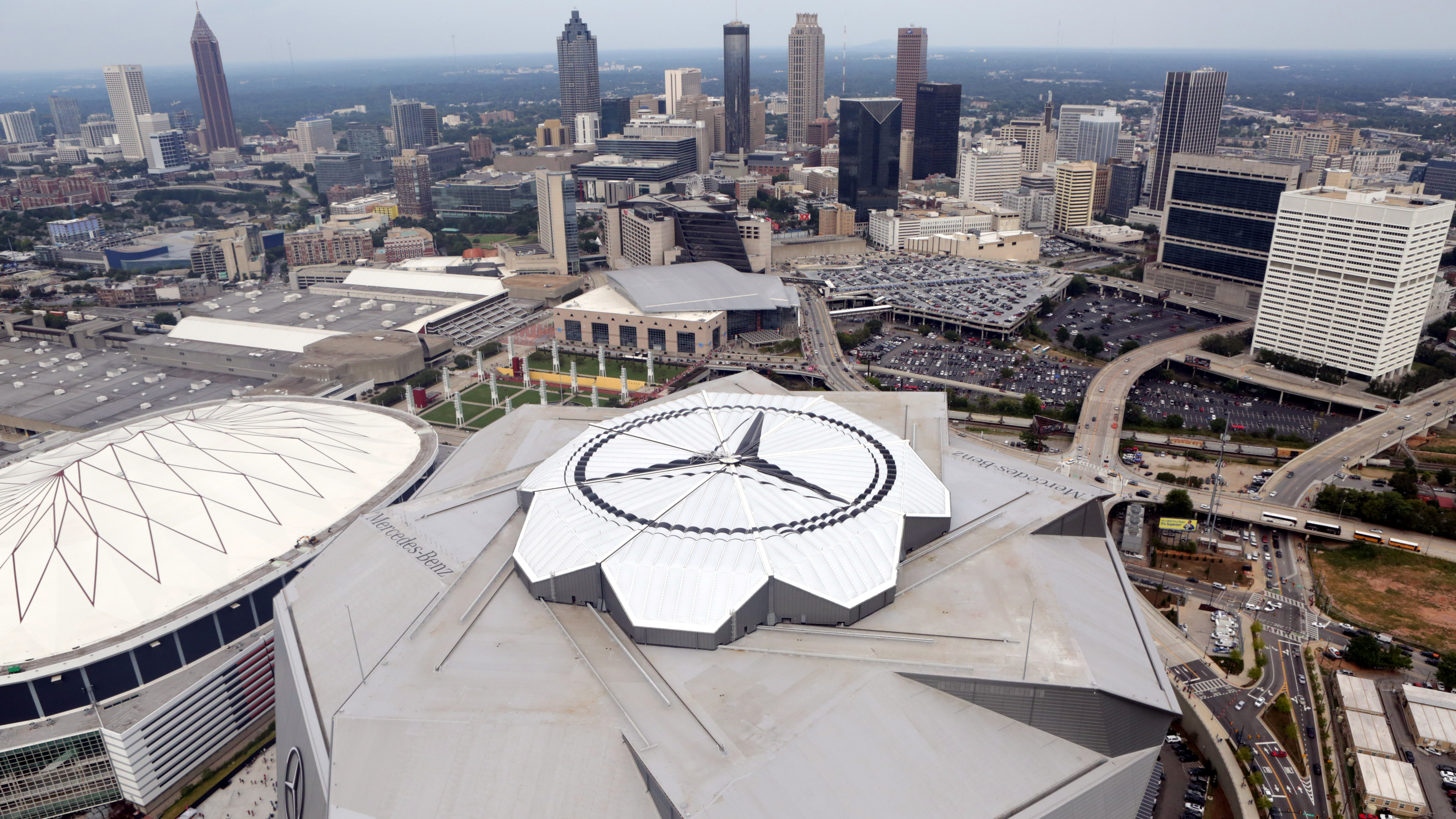 A Bird's-Eye View Of Mercedes-Benz Stadium, Atlanta's Epic NFL