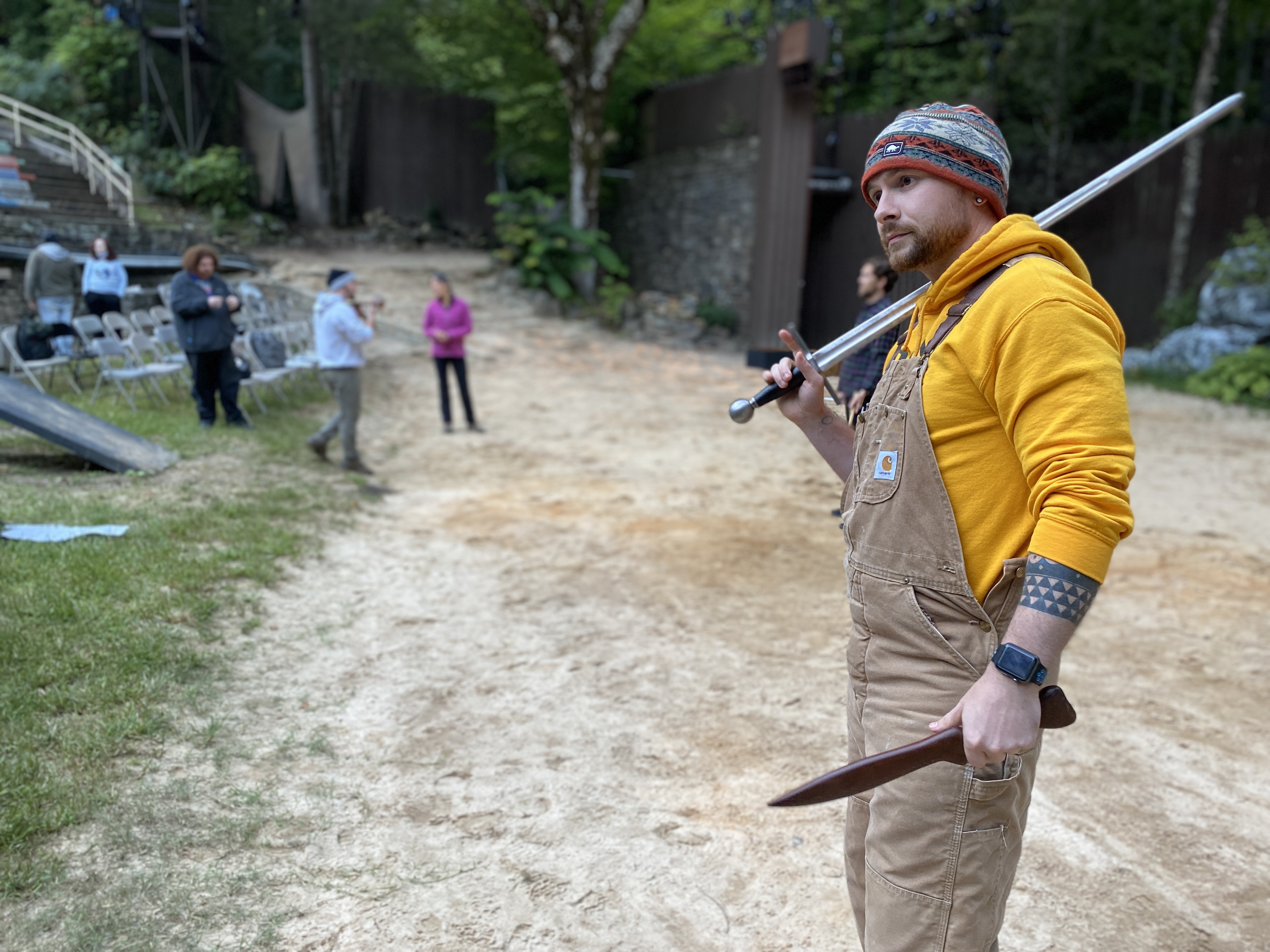 Jake Guinn during rehearsals for Havoc Movement Company’s 2021 production of “Dracula” at Mountainside Theatre in Cherokee, N.C.