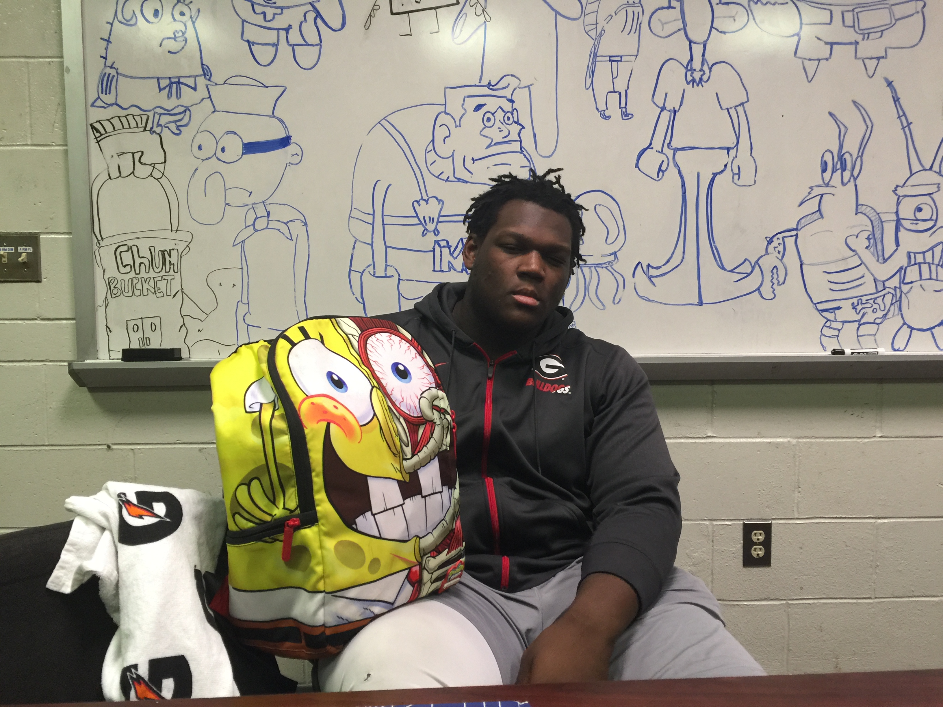 Poly Prep's Isaiah Wilson #74 is seen before a high school