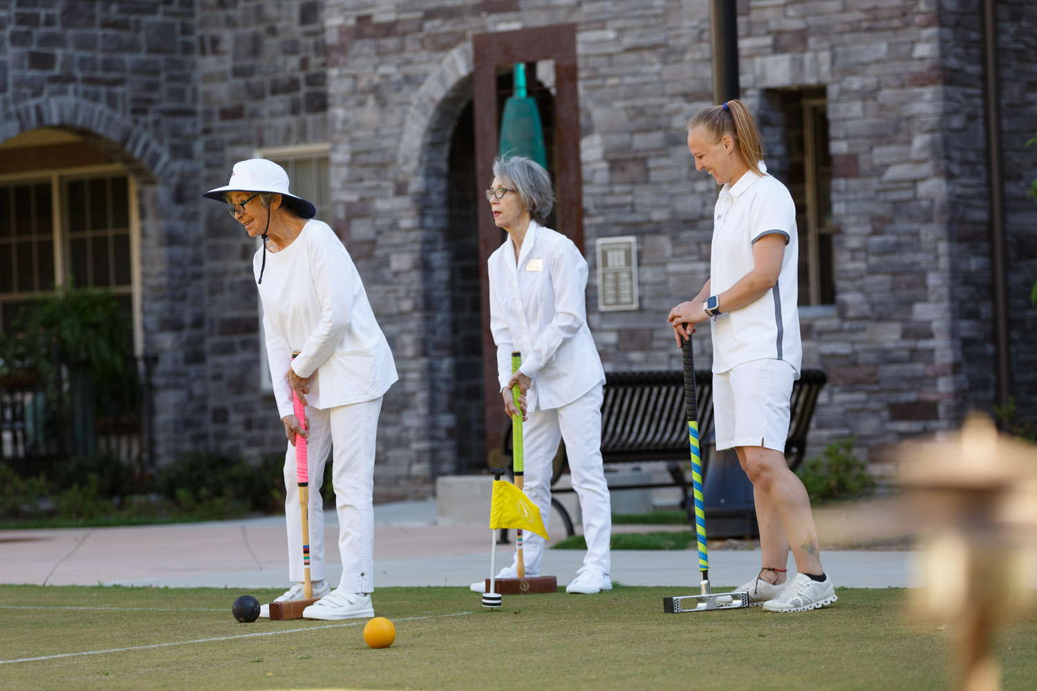 Croquet players have a chance to exercise and compete