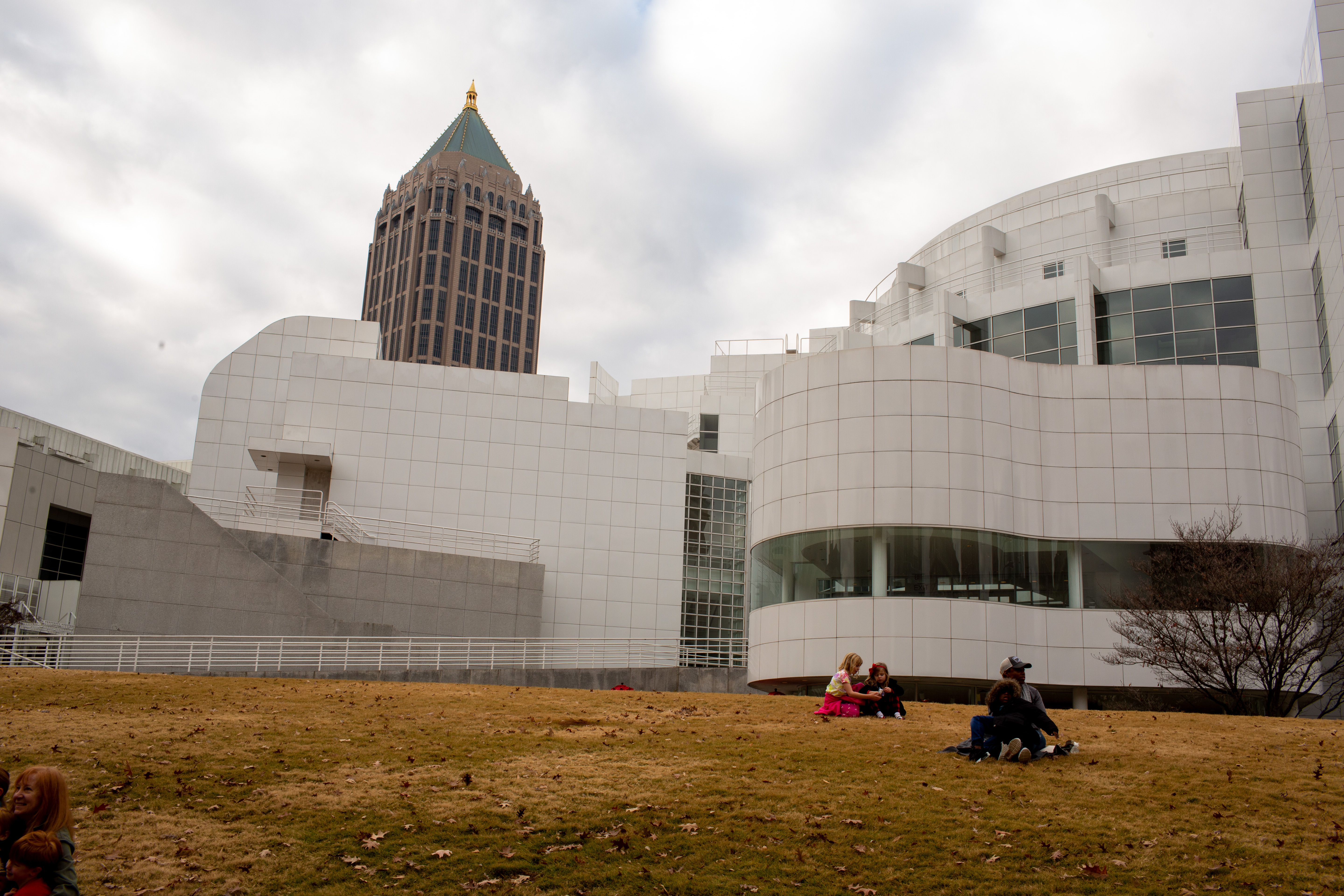 Kids and parents wait outside of the High Museum for the Christmas Parade benefitting Childrenâs Healthcare of Atlanta in midtown Atlanta, Georgia, on Saturday, Dec. 7, 2019. (Photo/Rebecca Wright)