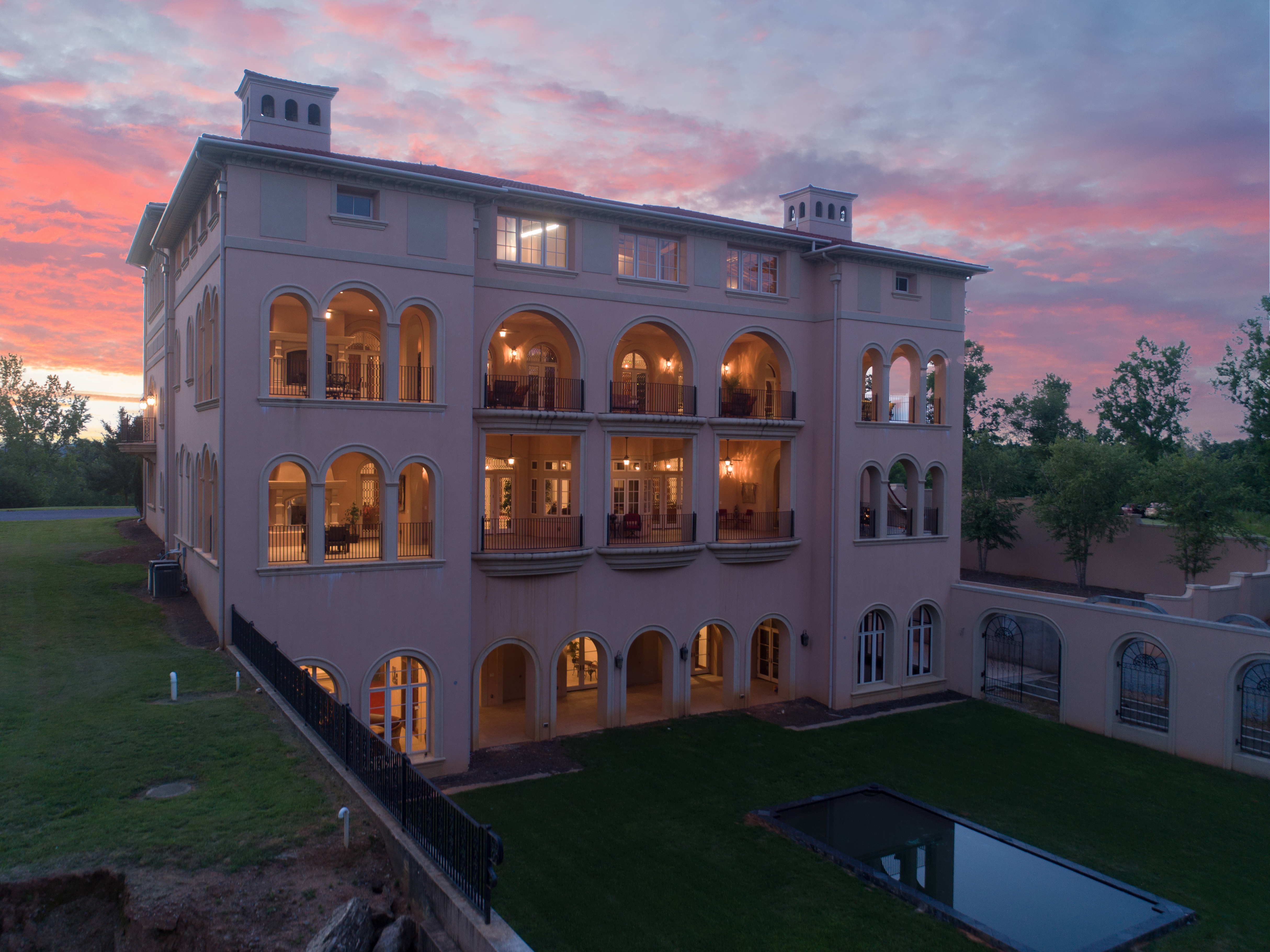 View from the back of the mansion