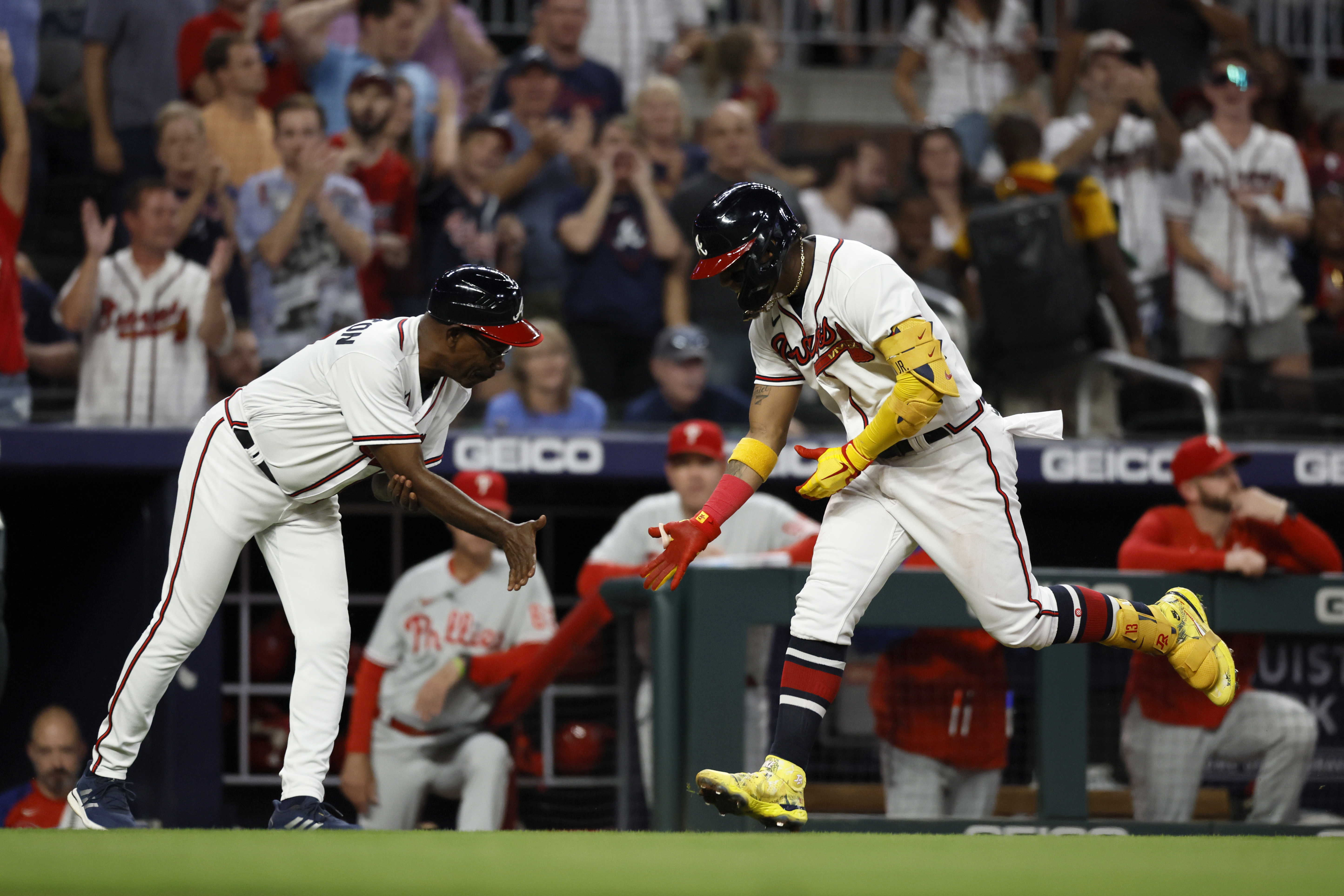Ronald Acuña leads Braves over Phillies; Ozzie Albies suffers