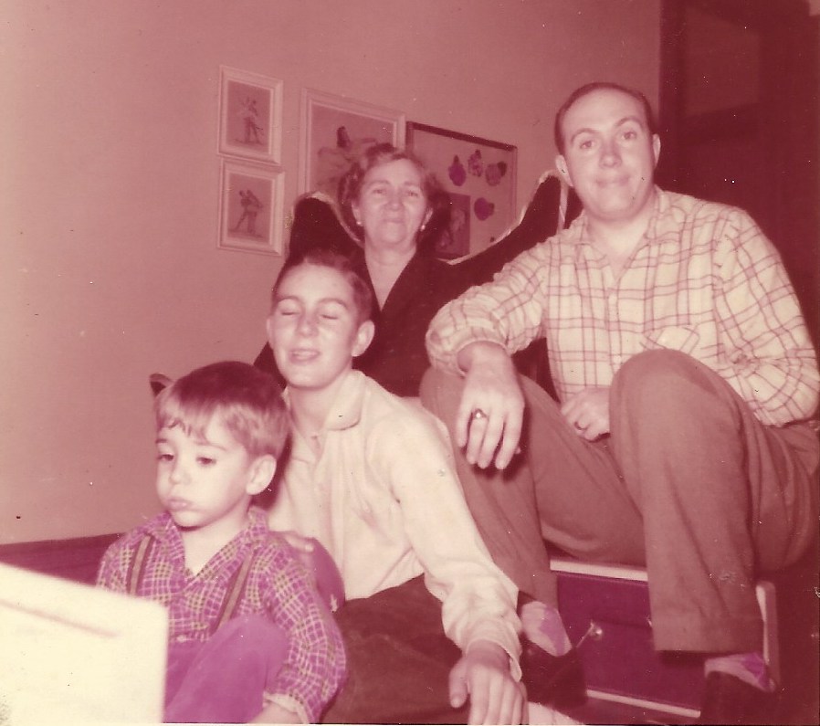 From left to right, writer Bill King as a child, his uncle Larry, his grandmother and his father.  Only 11 years older than Bill, Larry was like an older brother to him.  (Courtesy of the King family)