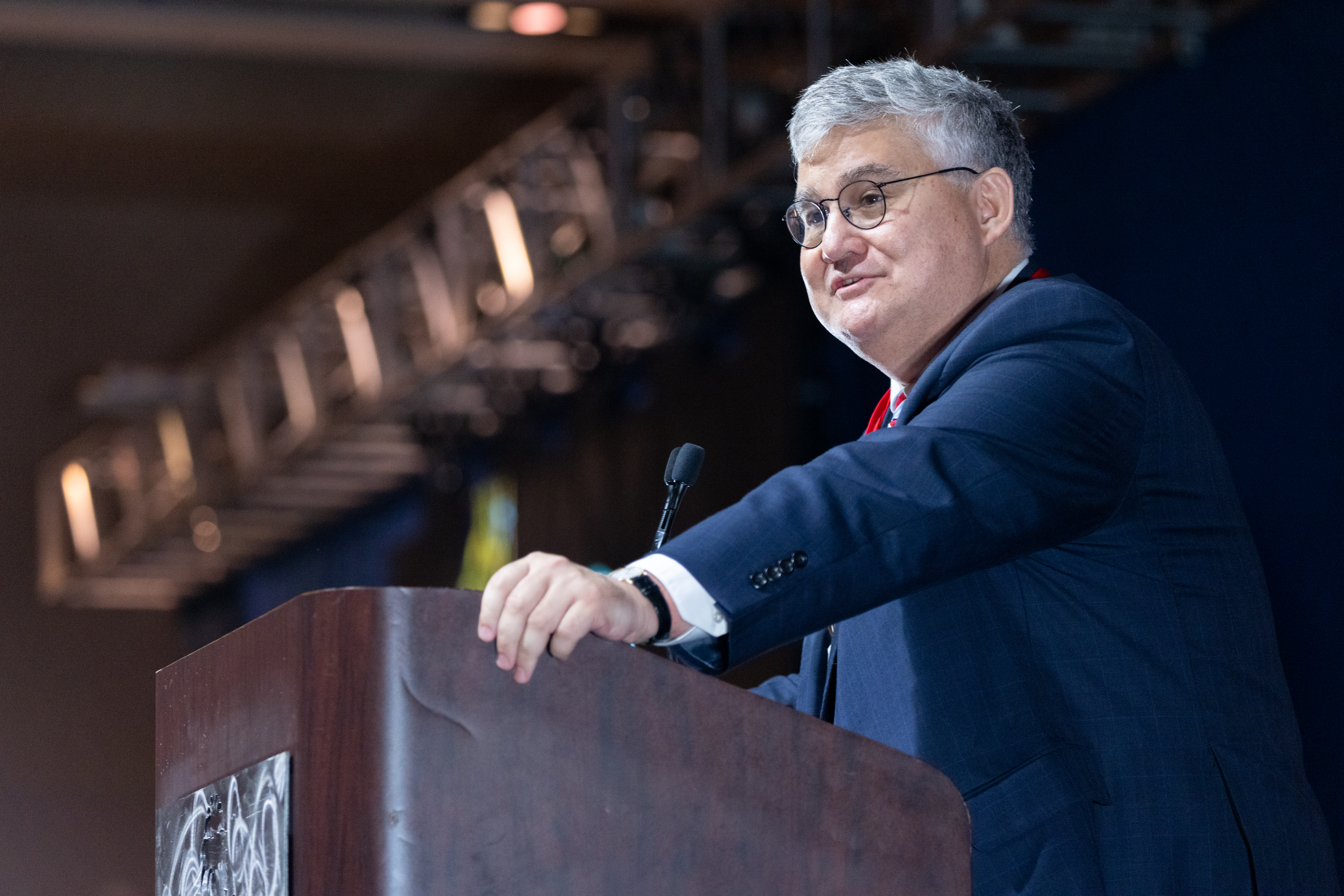 Chairman David Shafer speaks at the Georgia GOP State Convention in Jekyll Island, Georgia on June 5th, 2021. Nathan Posner for the Atlanta-Journal-Constitution